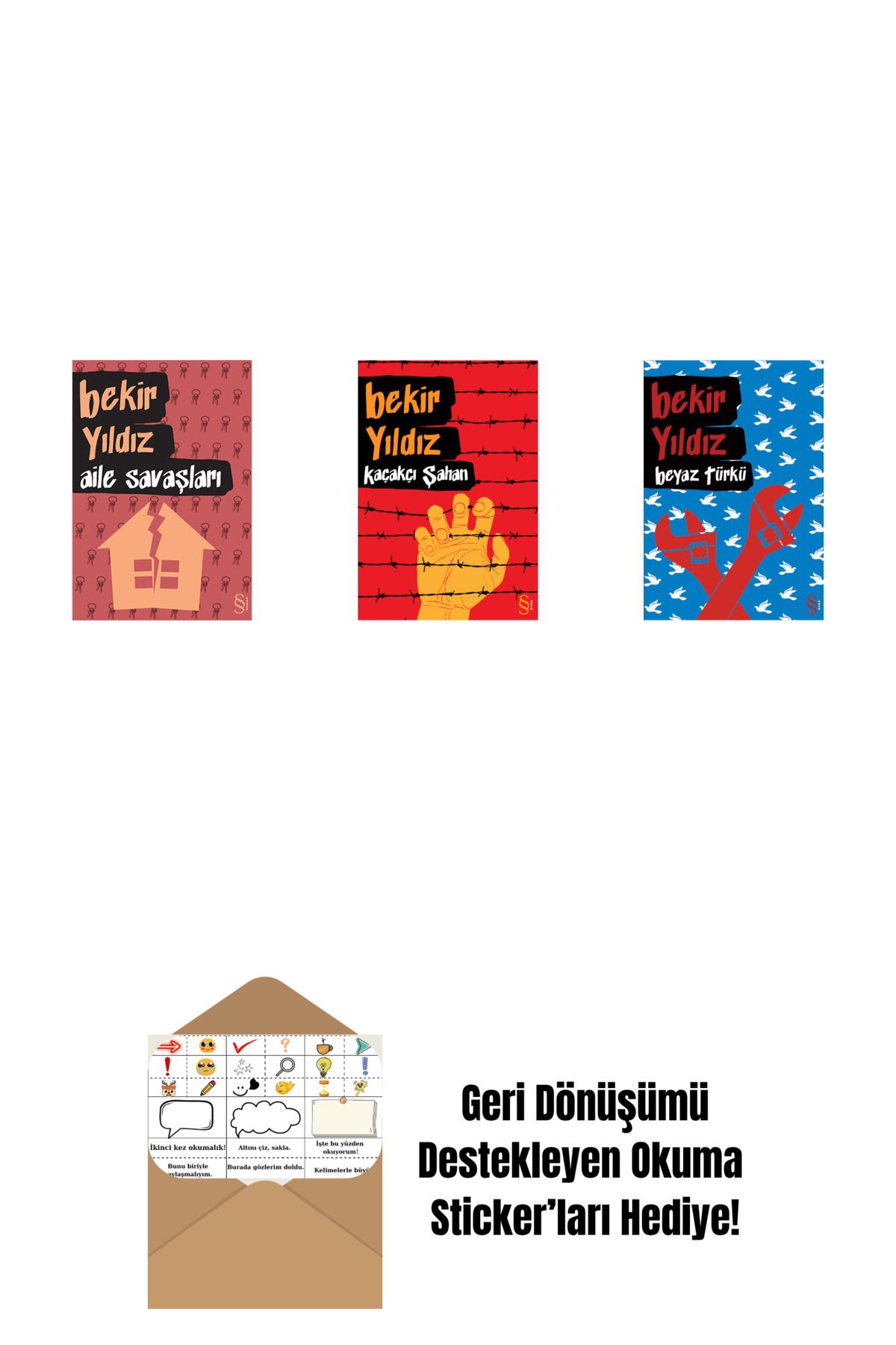Everest Yayınları Aile Savaşları + Kaçakçı Şahan + Beyaz Türkü + Okuma Sticker'ları