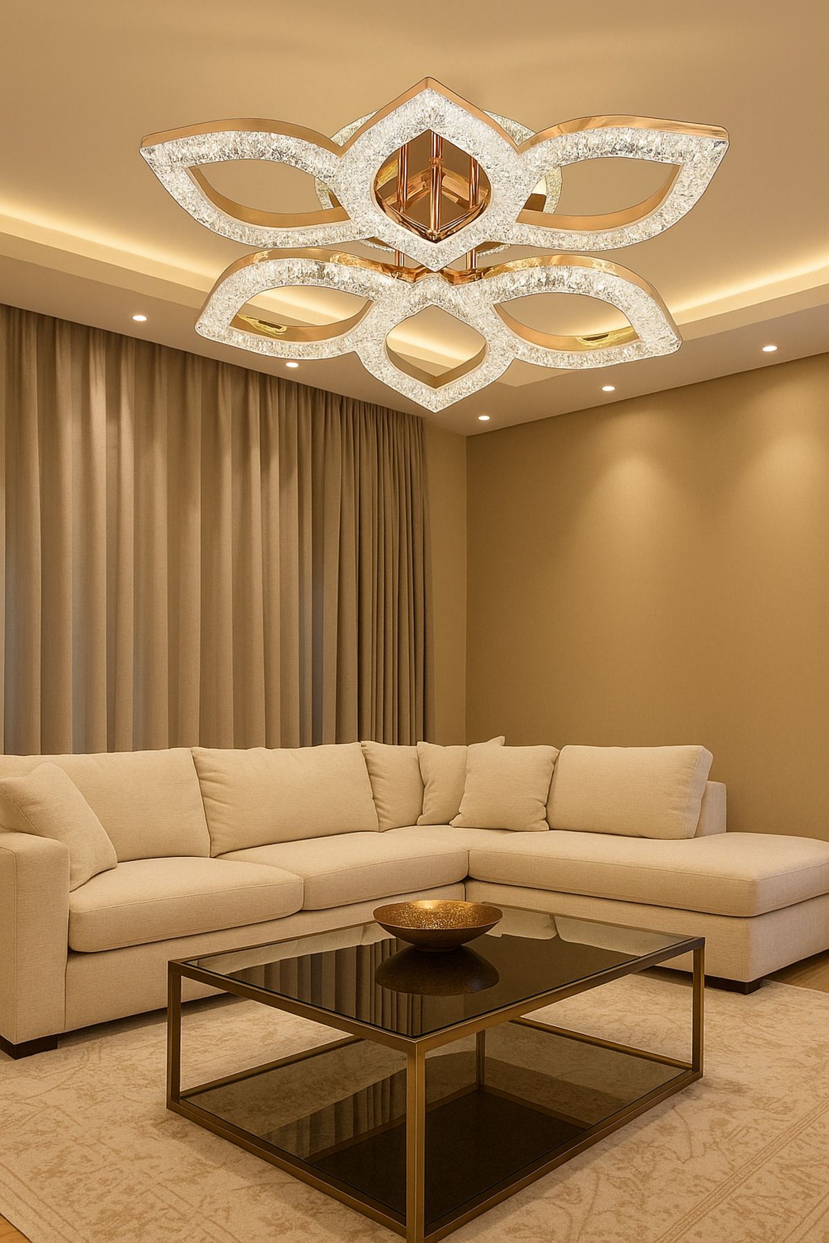 SimaAvize Sima Avize Kumandalı 3 Renk Işık ,Modern Kaplama Sarkıt Led Avize Salon Mutfak Avize