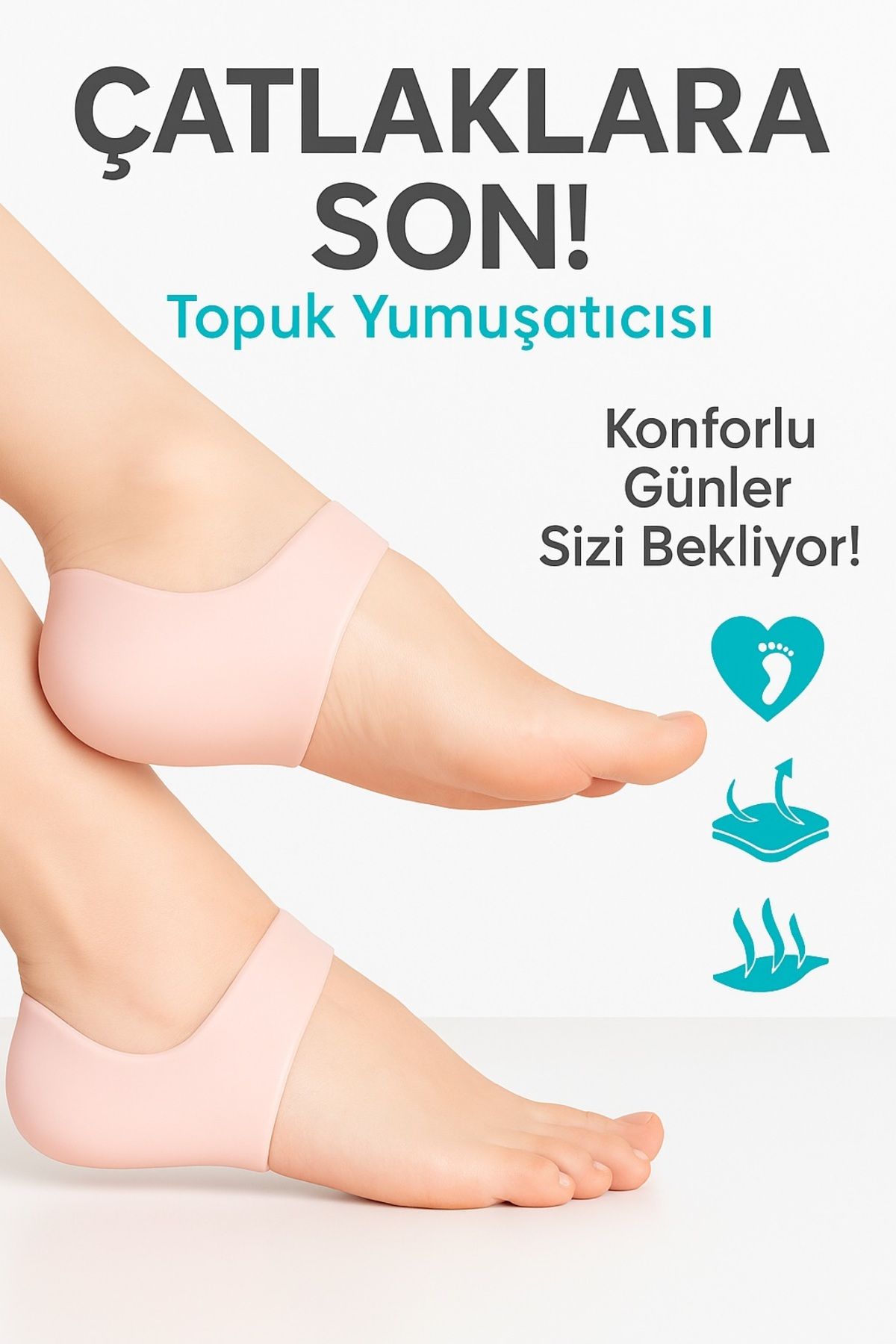 obrigado Silikon Topuk Gömlek Gömleği Dikeni Çatlak Koruyucu Bandaj Ortopedik Ayak Destek Çorabı