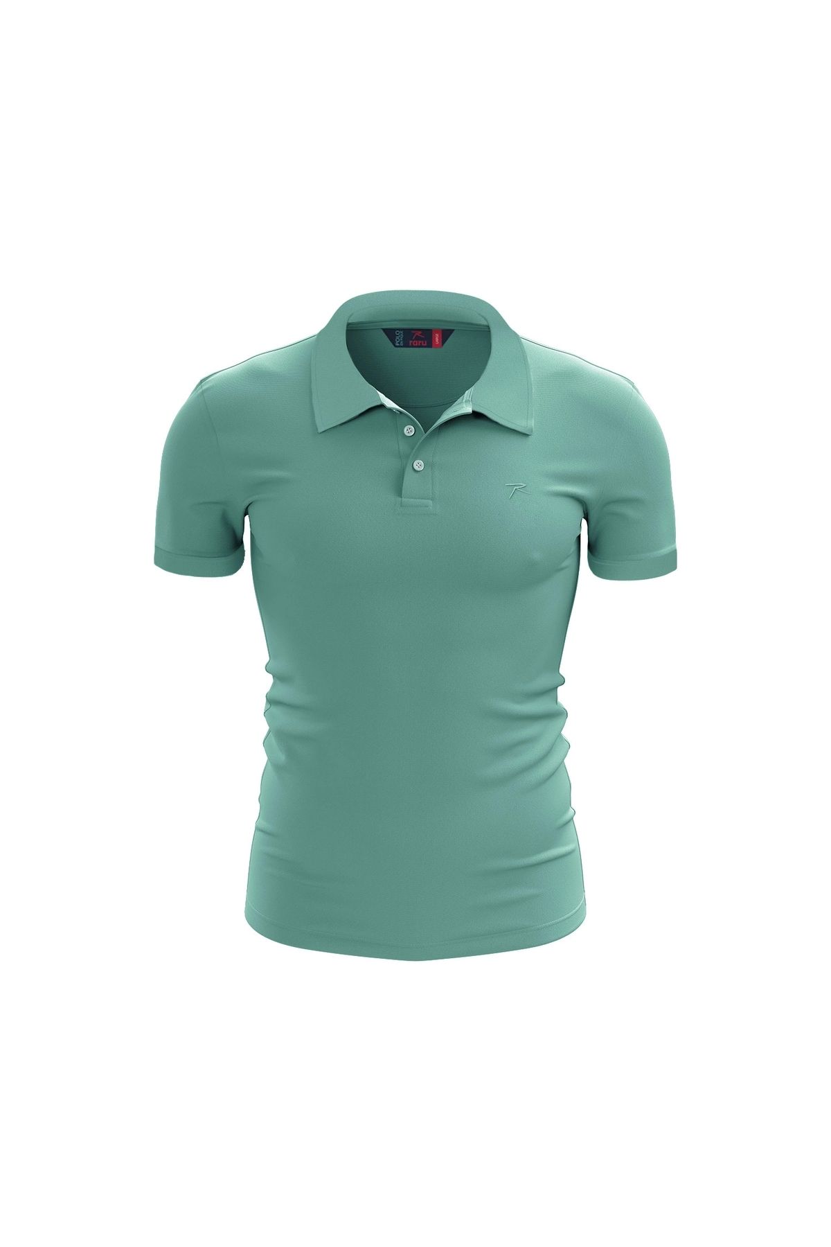 raru %100 Pamuk Polo T-Shirt IMPERO YEŞİL