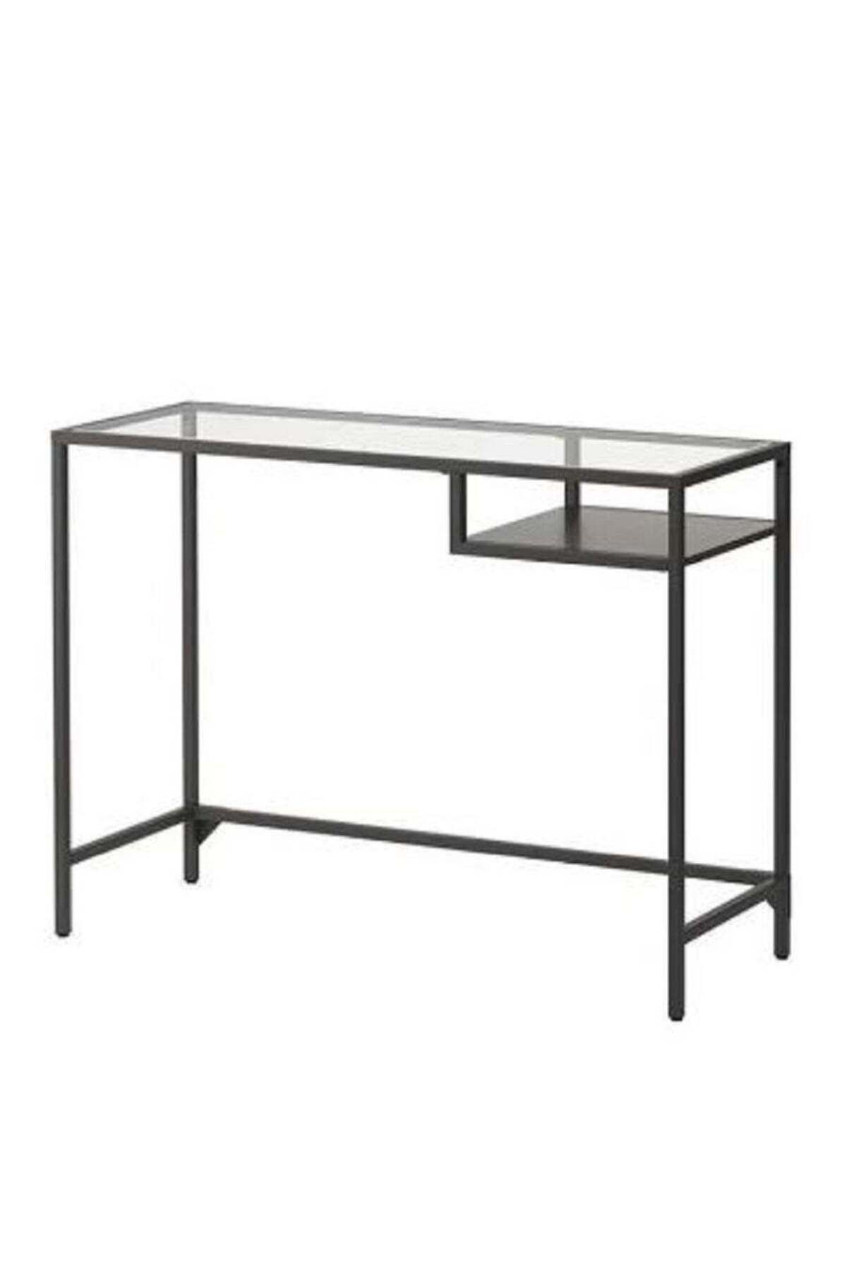 AGD-Metallic Entry Table, Modern Design for Living Room and Office, Side Table for Computer, Laptop, 1