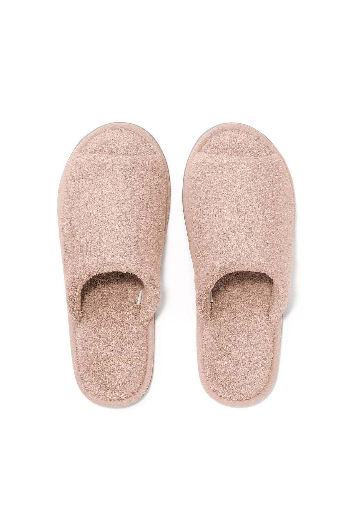 Muji-Cotton Pile Slipper, Open Toe 1