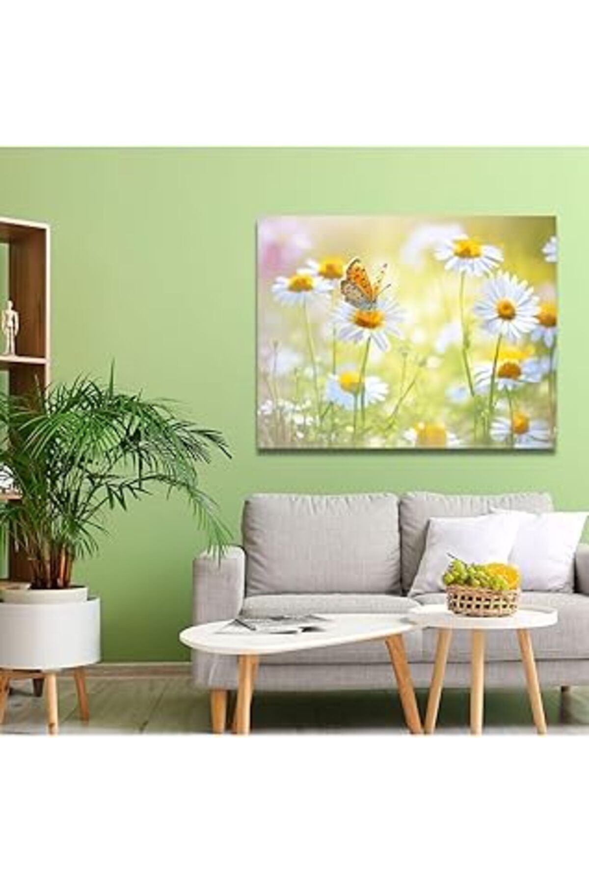 Pazarcan Gaagart Tekli Yatay Kanvas Duvar Tablosu Papatyalar Ve Sarı 40 X 30 Gartnm8654