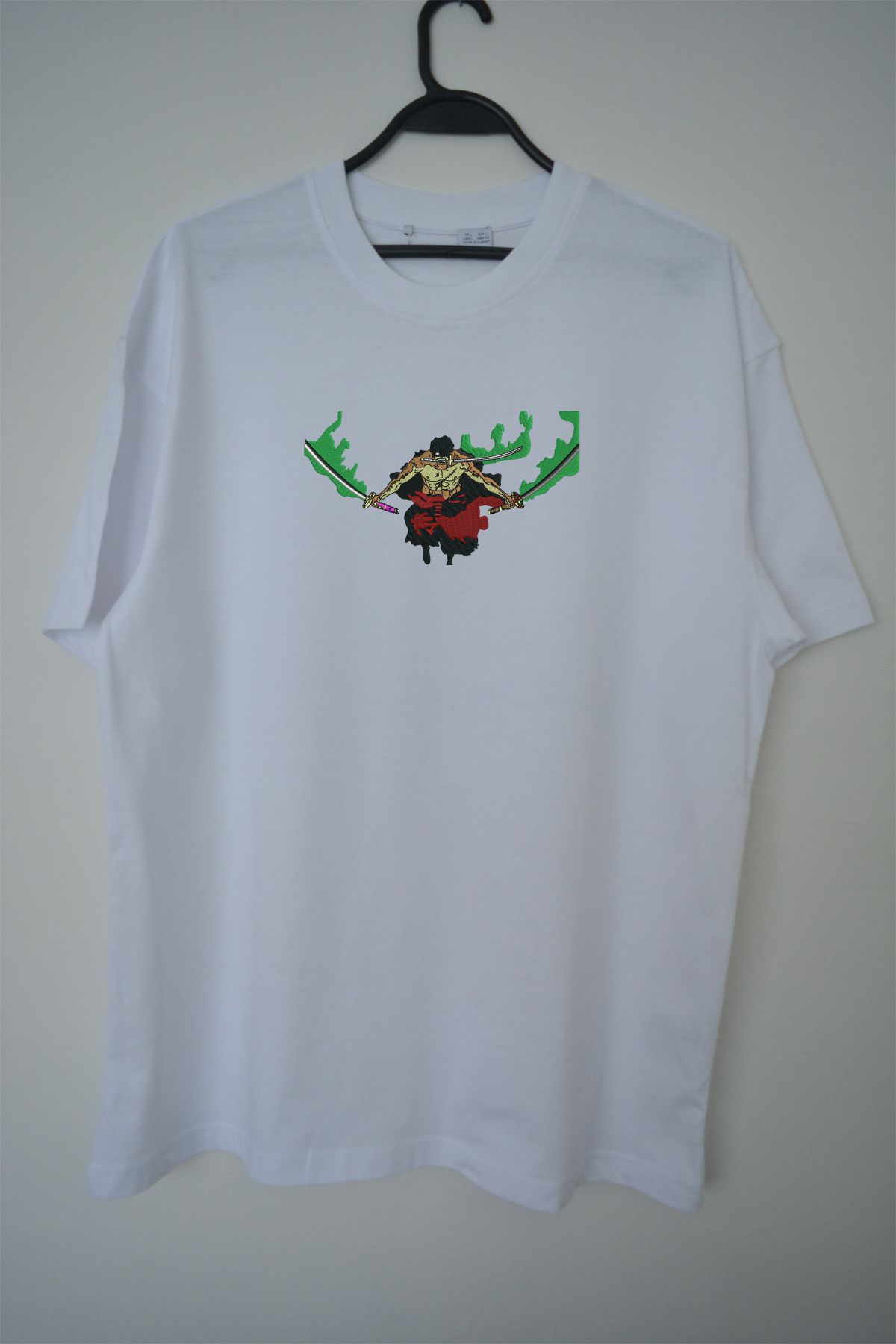 EldenStitch Roronoa Zoro Nakış İşlemeli Unisex Oversize T-Shirt