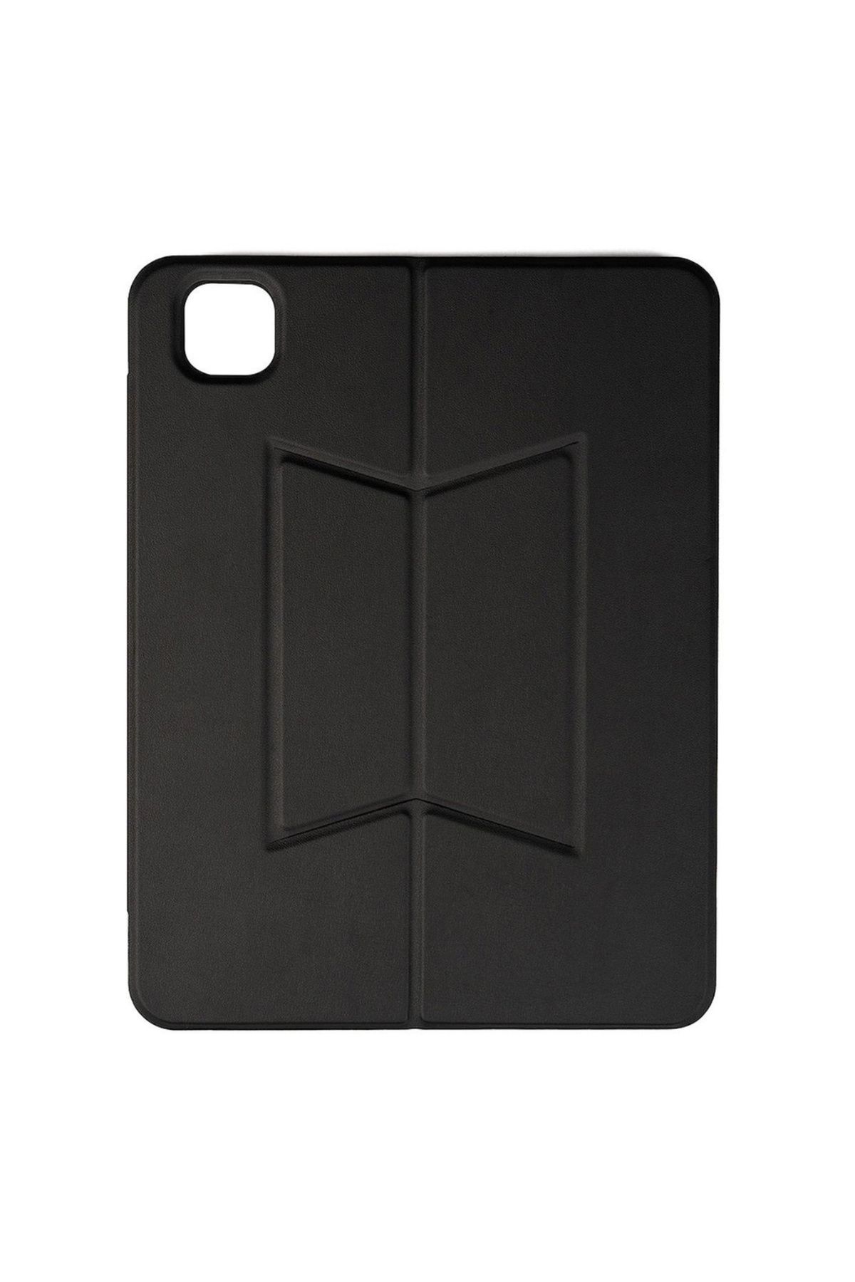 Megafox Teknoloji Apple iPad Air 10.9 2020 (4.Nesil) Uyumlu Border Keyboard Bluetooh Bağlantılı Standlı Klavyeli Tabl