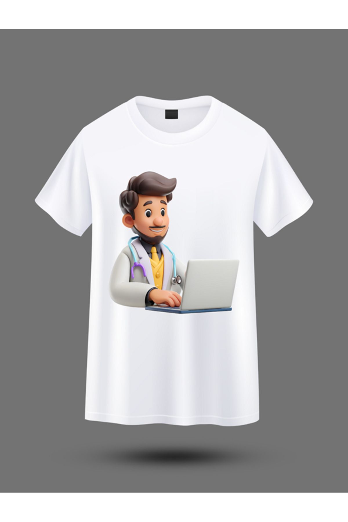 BERFA STORE Karikatür Doktor Tişörtü – Mizahi Meslek Hediyesi