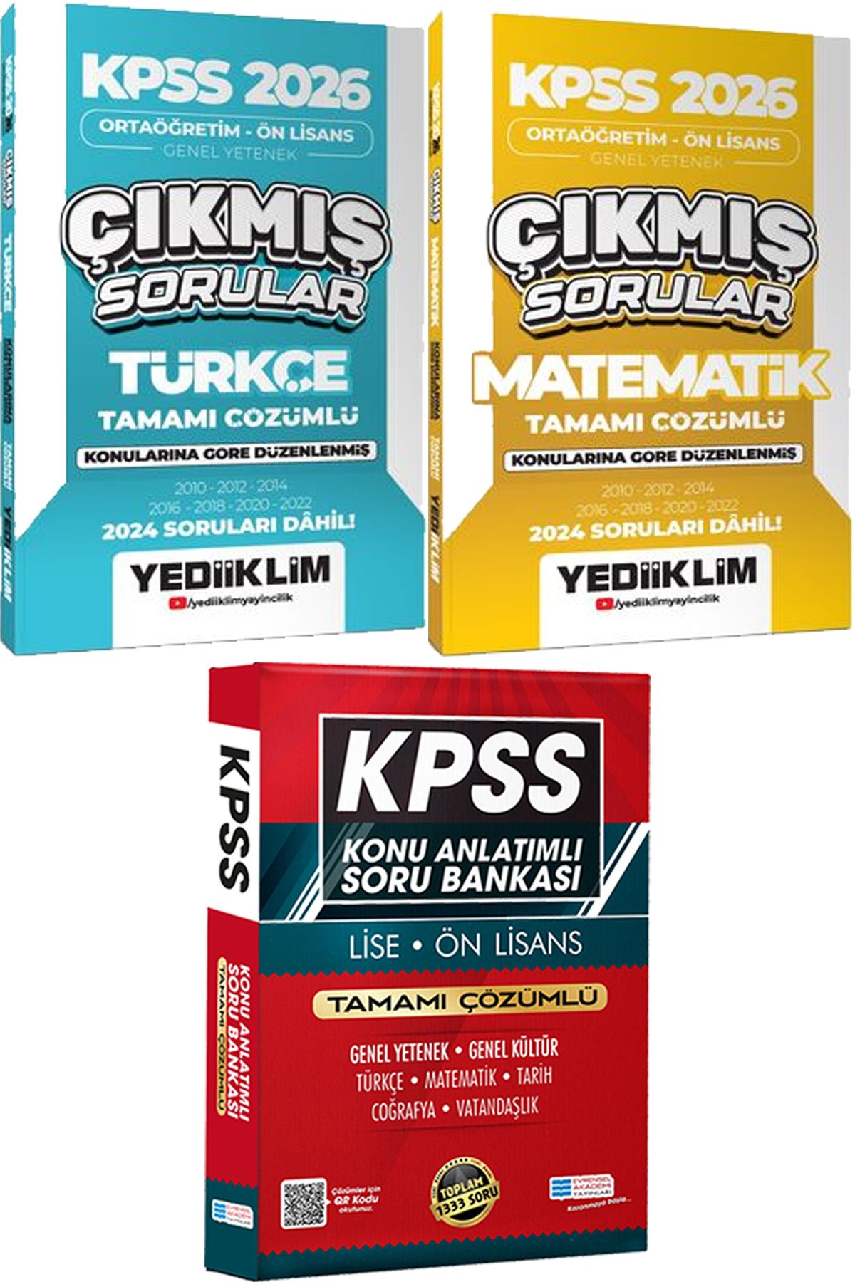 Yediiklim Yayınları 2026 Ortaöğretim-Önlisans Türkçe Matematik Konularına Göre Çıkmış - Lise Önlisans Konu Ant. Soru