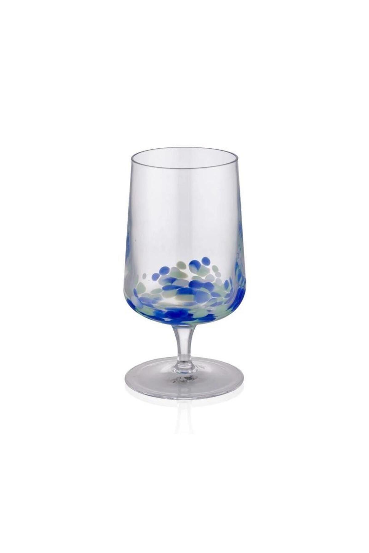 GUNES ZUCCACIYE The Mia El Boyaması Mavi&Yeşil Kadeh 350 Ml-6'lı