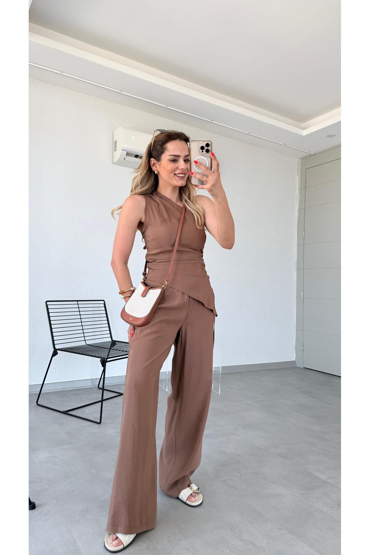 pelin yıldız butik Mina Tek Omuzlu Takım
