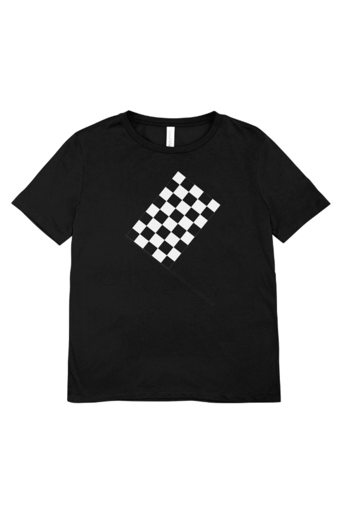 madeora Baskılı Unisex Siyah Tişört, CANLI RENKLİ SOLMAZ