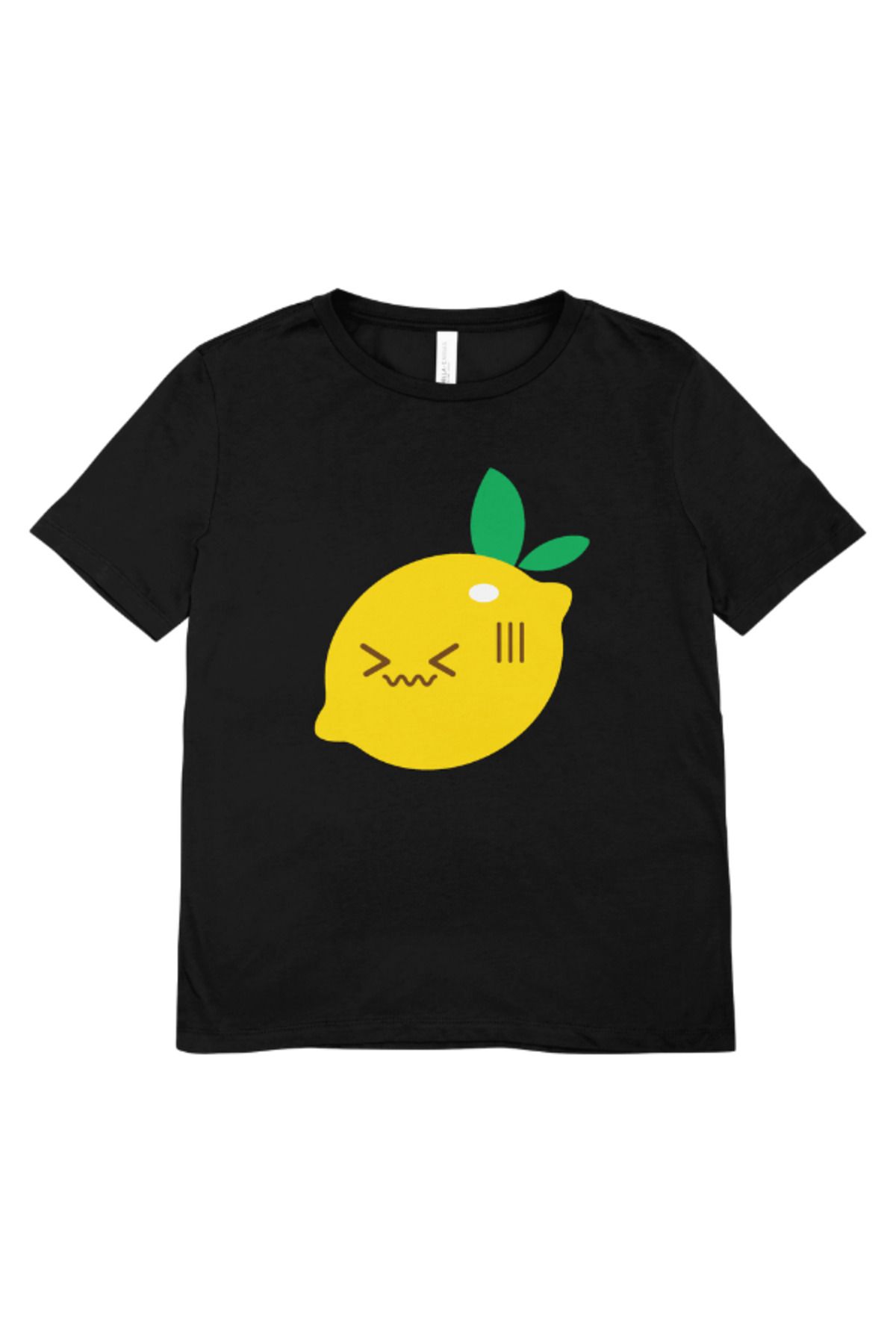 madeora Baskılı Unisex Siyah Tişört, CANLI RENKLİ SOLMAZ