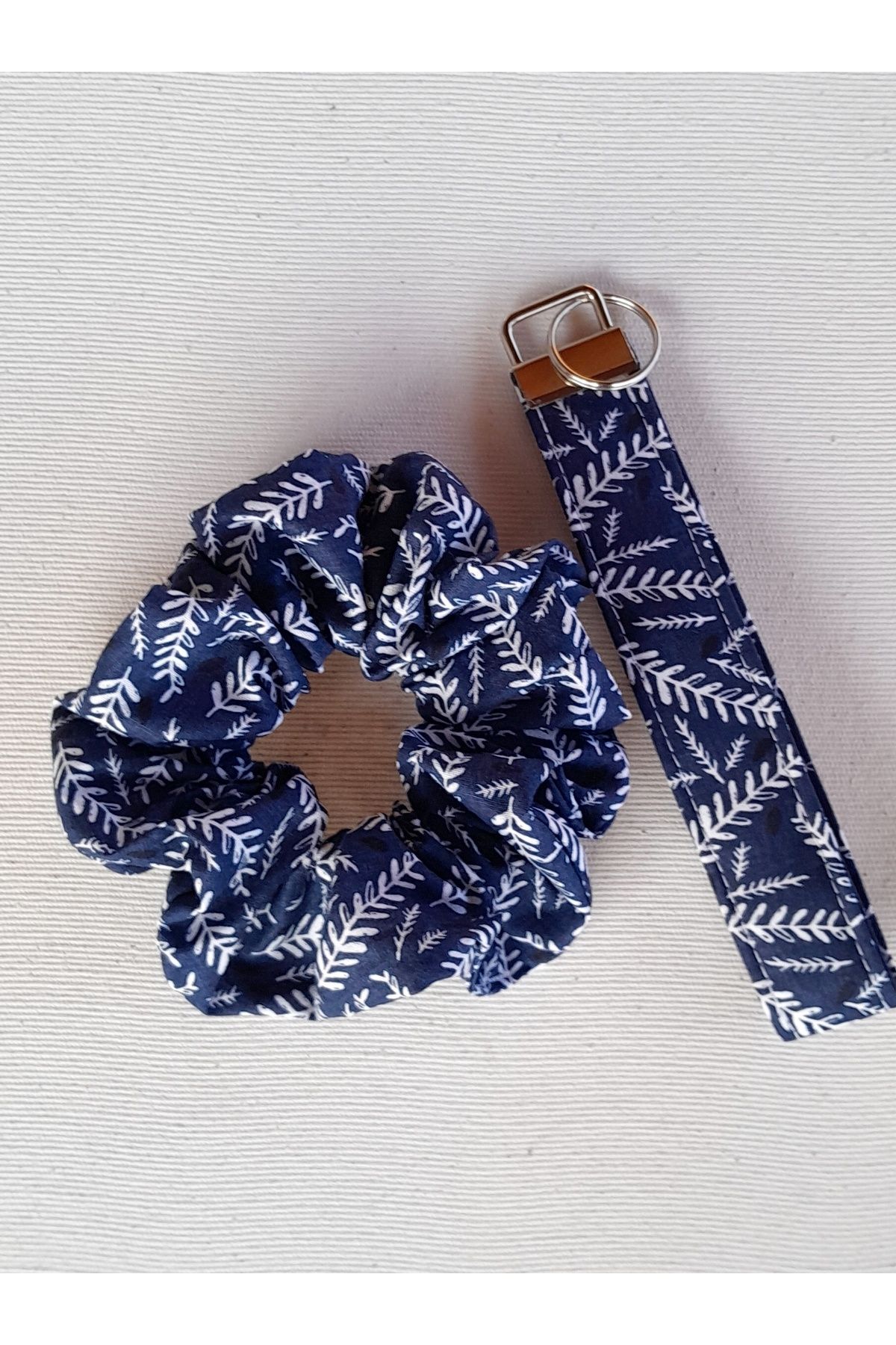 FASHION Scrunchie saç tokası ve bileklik anahtarlık seti