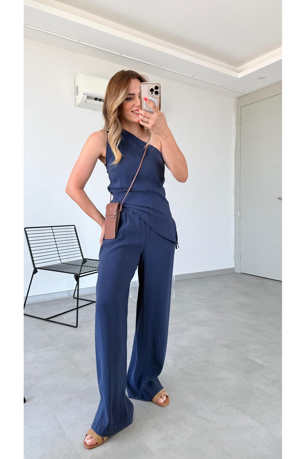 pelin yıldız butik Mina Tek Omuzlu Takım