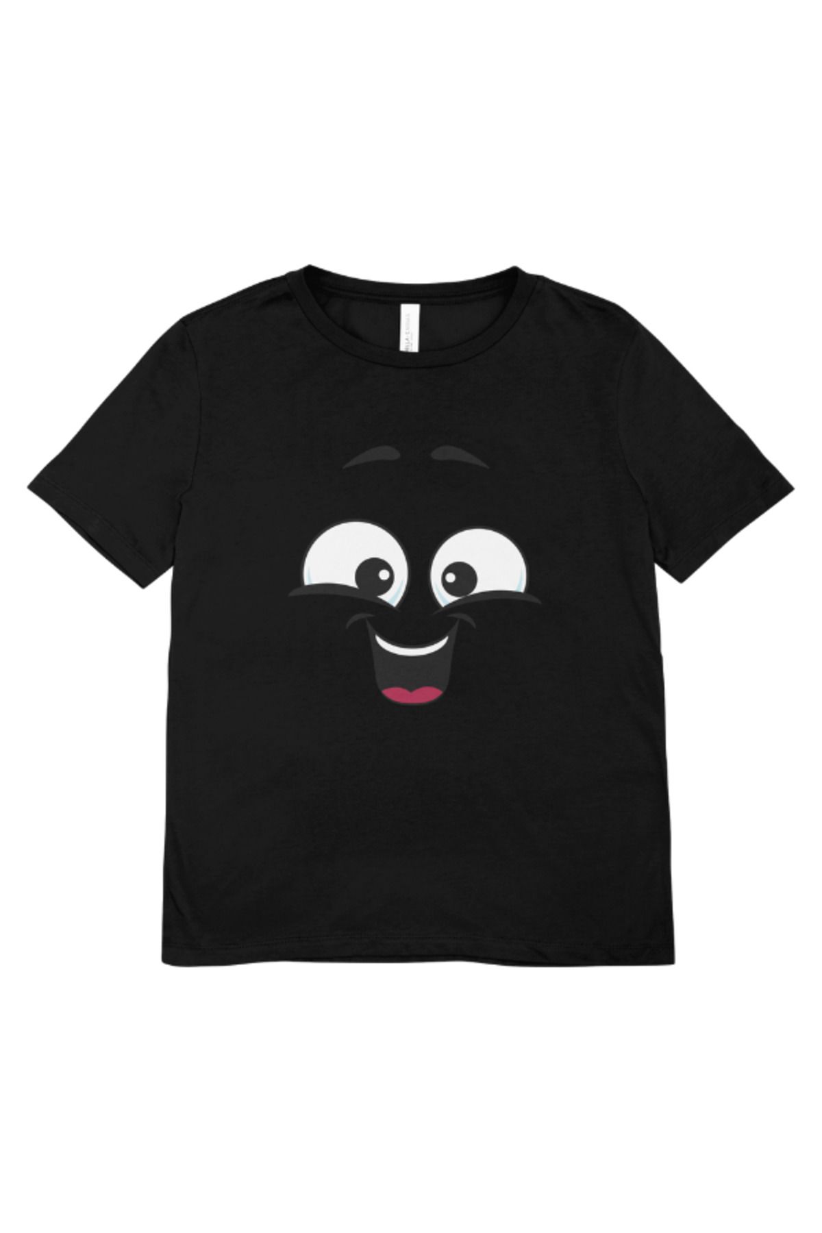 madeora Baskılı Unisex Siyah Tişört, CANLI RENKLİ SOLMAZ