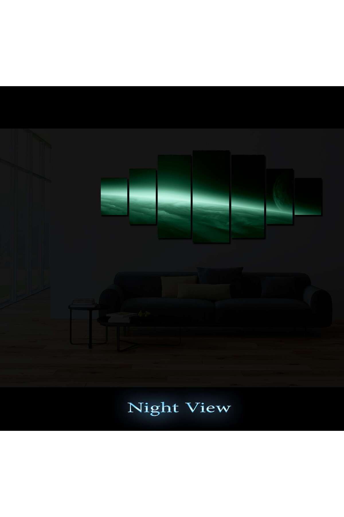 startonight-Set Tablou DualView Startonight Univers albastru, 7 piese, 100 x 240 cm 5