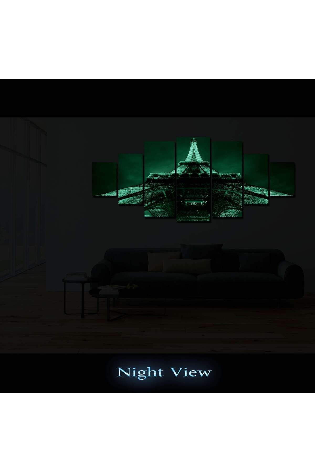 startonight-Set Tablou DualView Startonight Turnul Eiffel, 7 piese, 100 x 240 cm 4
