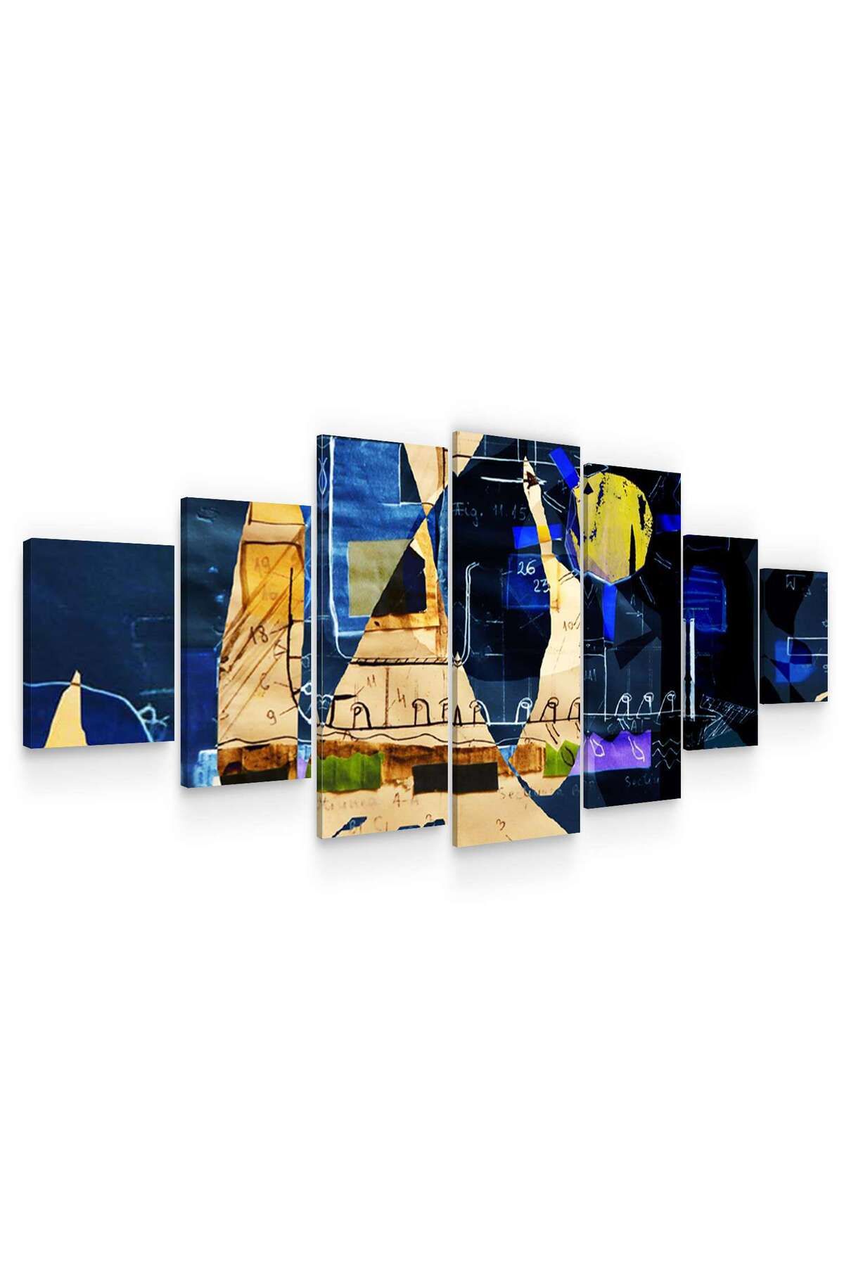 startonight-Set Tablou DualView Startonight Albastru Intunecat, 7 piese, 100 x 240 cm 1