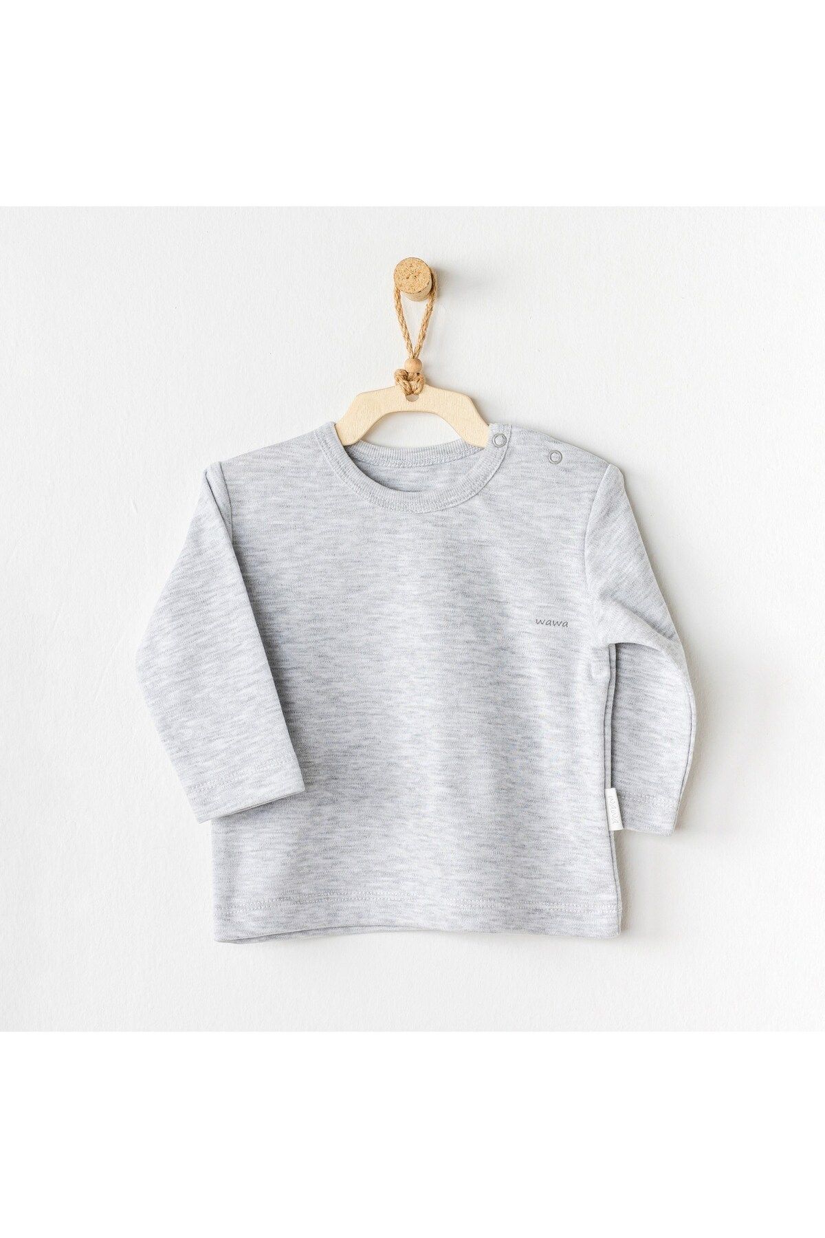 MBB ETİCARET Andywawa AC24437 Bebek Basic Tshırt Grey Melange