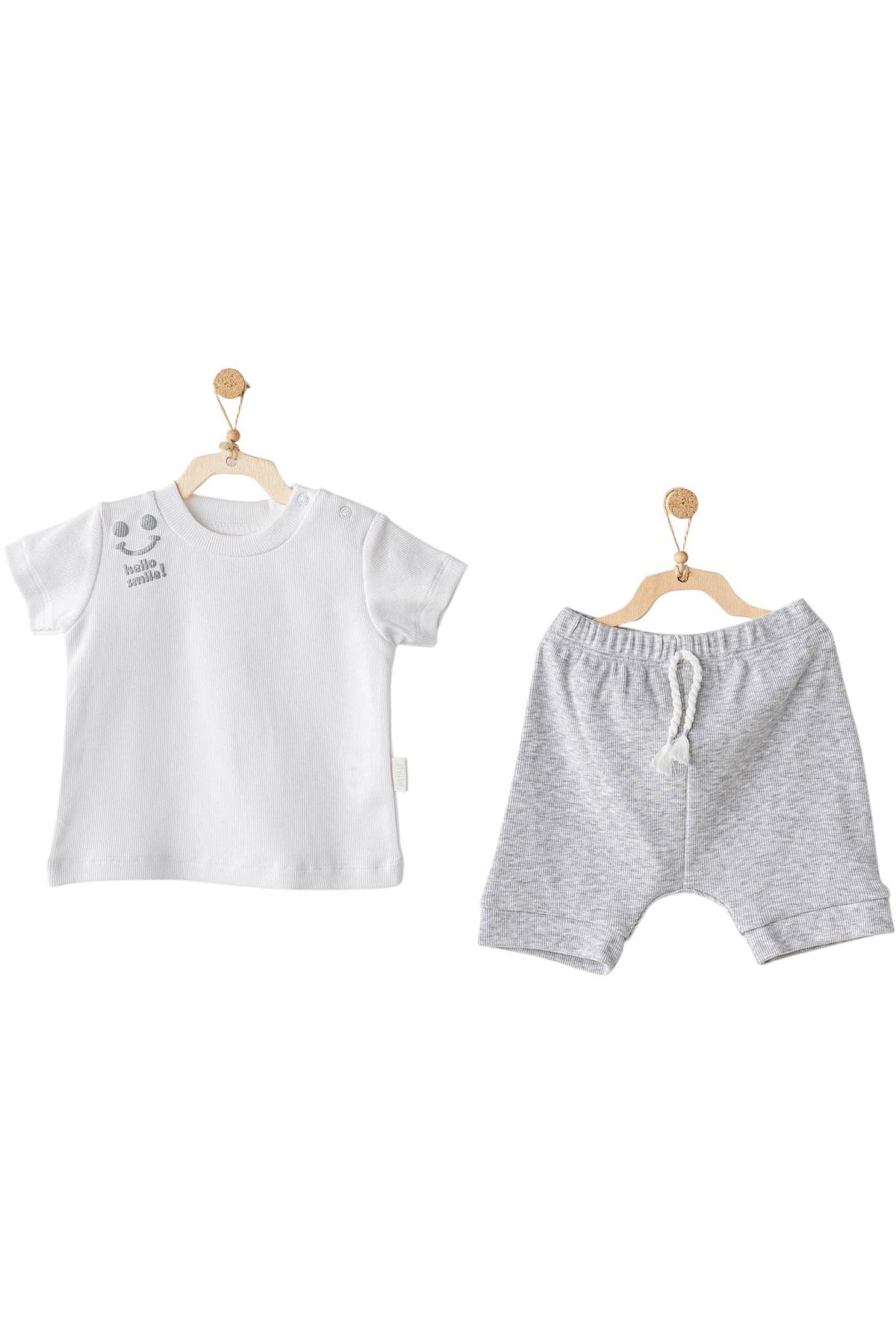 MBB ETİCARET Andywawa AC25894 2'Li Basic Bebe Takım Grey Melange