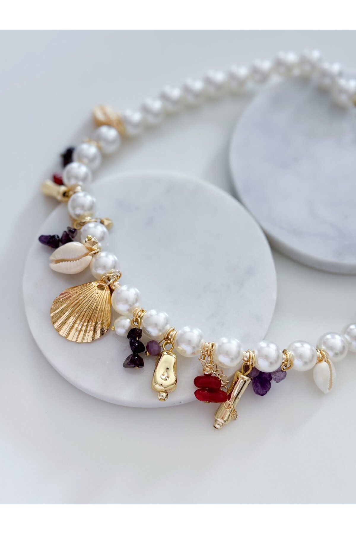 CHARMLUCKY İNCİ DENİZ CHARM KOLYE