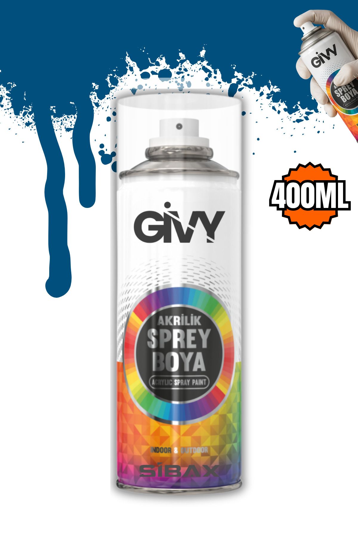 GİVY Akrilik Sprey Boya Gece Mavisi RAL 5010 400 ml