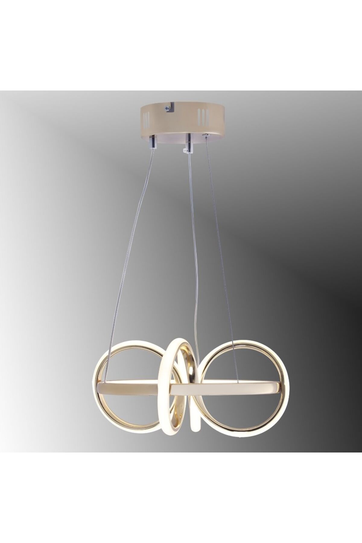 TT AYDINLATMA TT003-ROSEGOLD-SARIIŞIK TT Aydınlatma SARI IŞIK Sarmal Modeli Fransız Sarısı Kaplama Led Avize