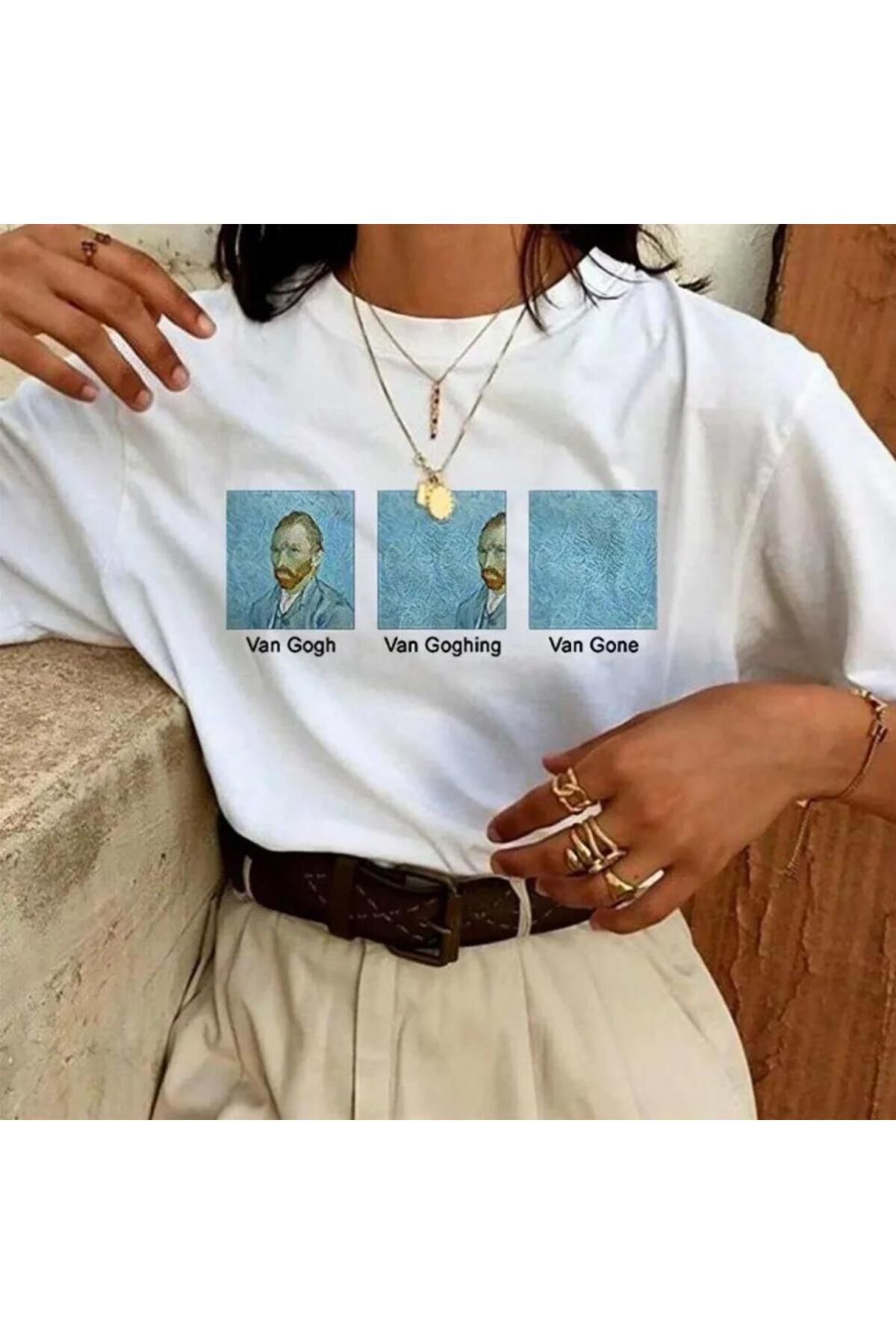modamtn Unisex Baskılı Oversize T-Shirt - Beyaz