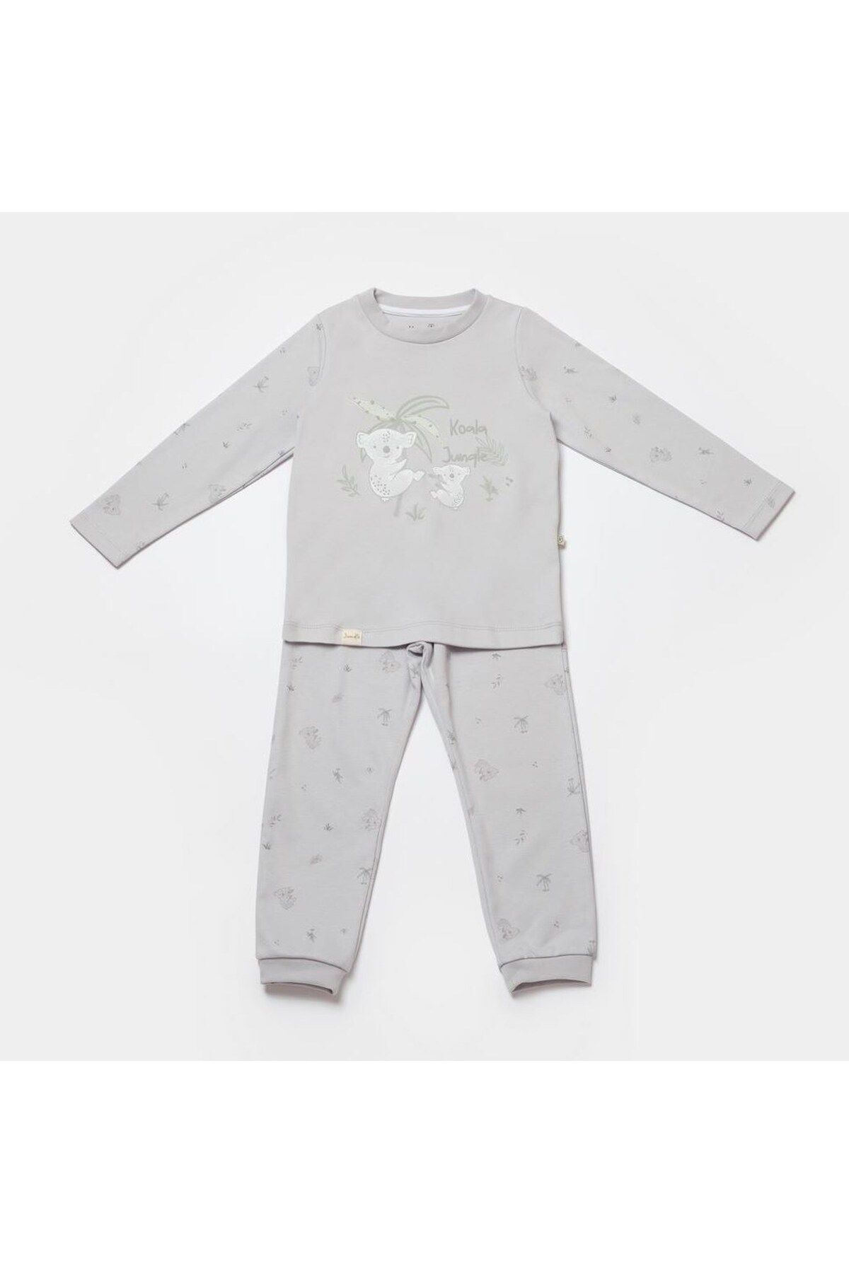MBB ETİCARET Bibaby Biorganic Koala Jumper Pijama Takım 59778 Gri