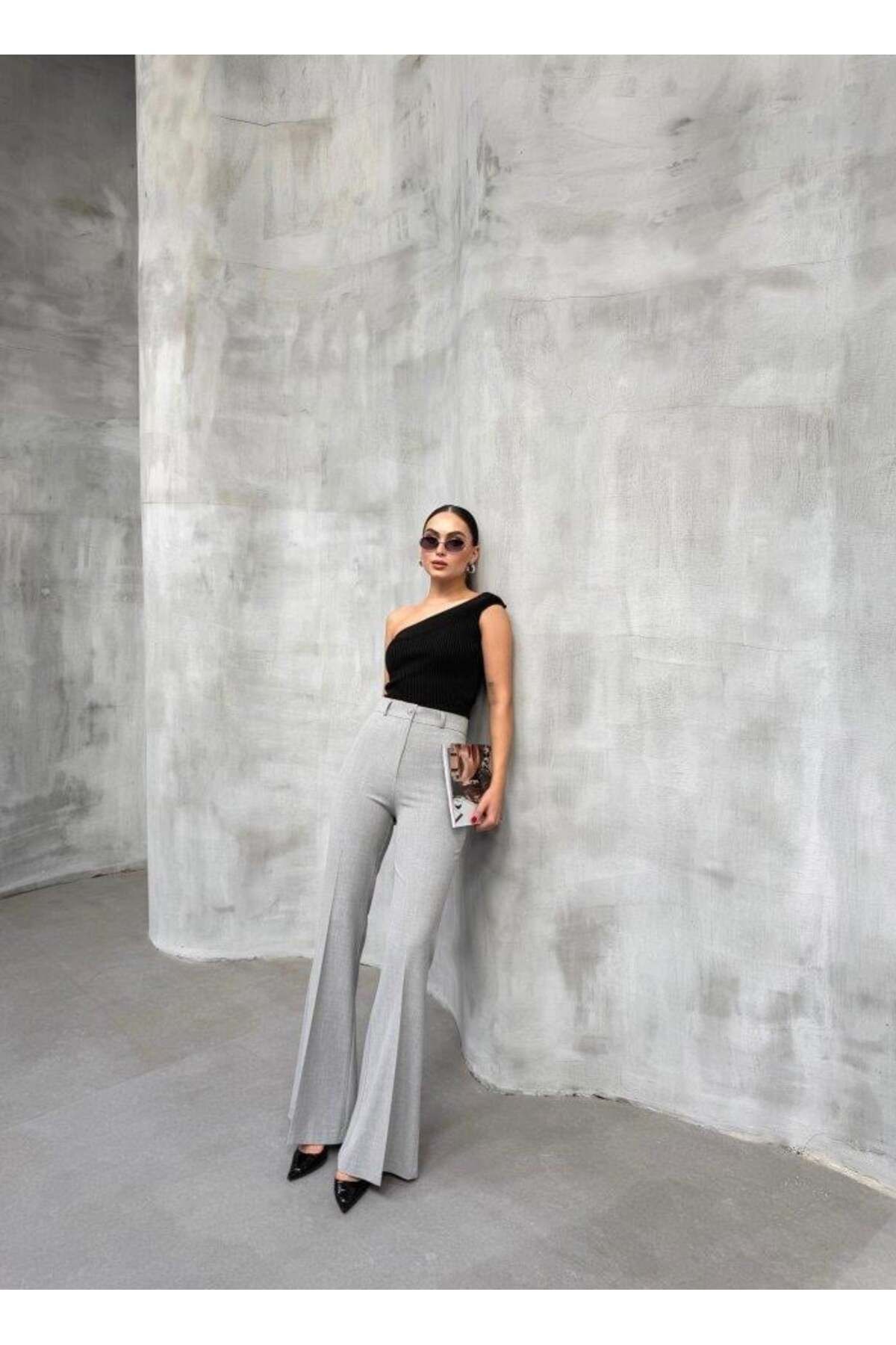 modamtn 230 Gr Poly Viscose Full Lycra İspanyol Paça Pantolon