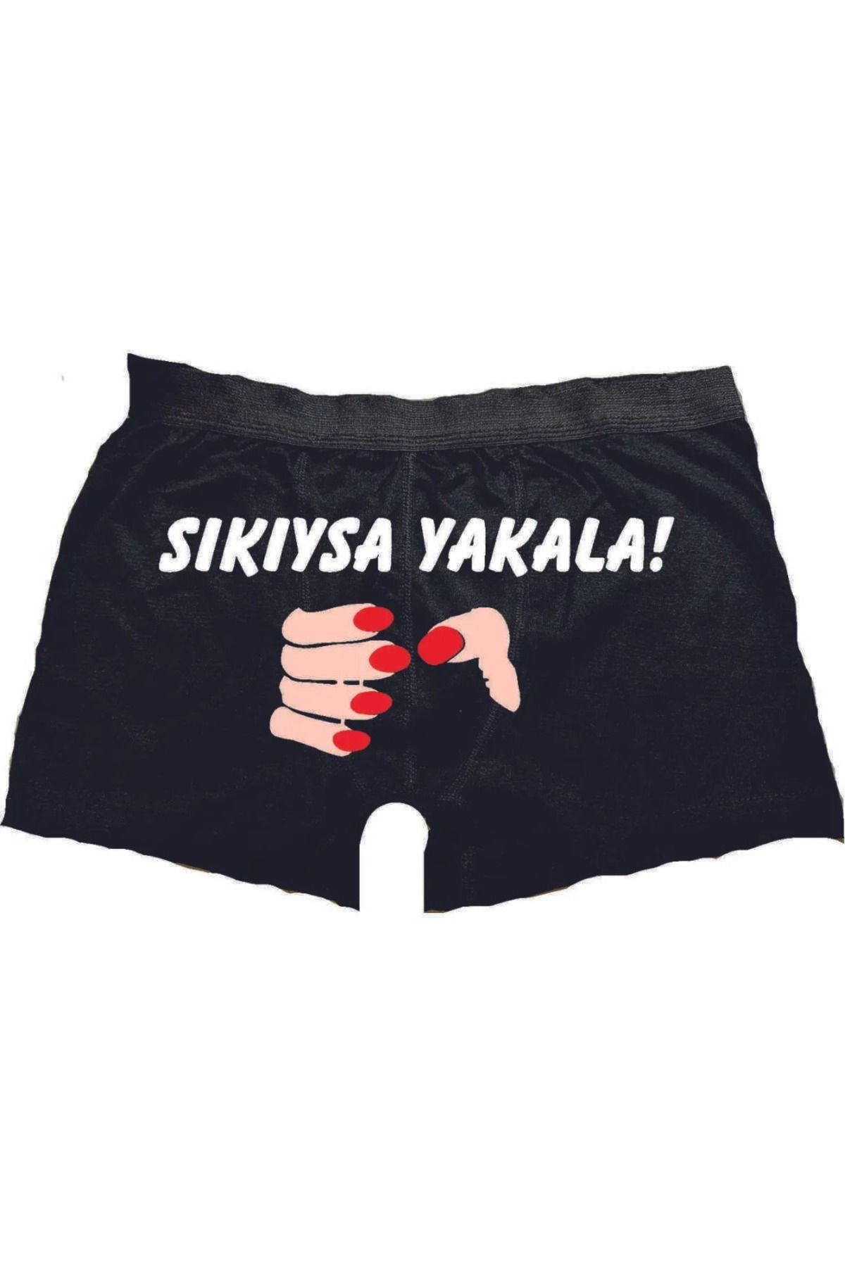 UNIQUE DESIGN Sıkıysa Yakala! Baskılı Boxer,Catch Me If You Can! Printed Boxer