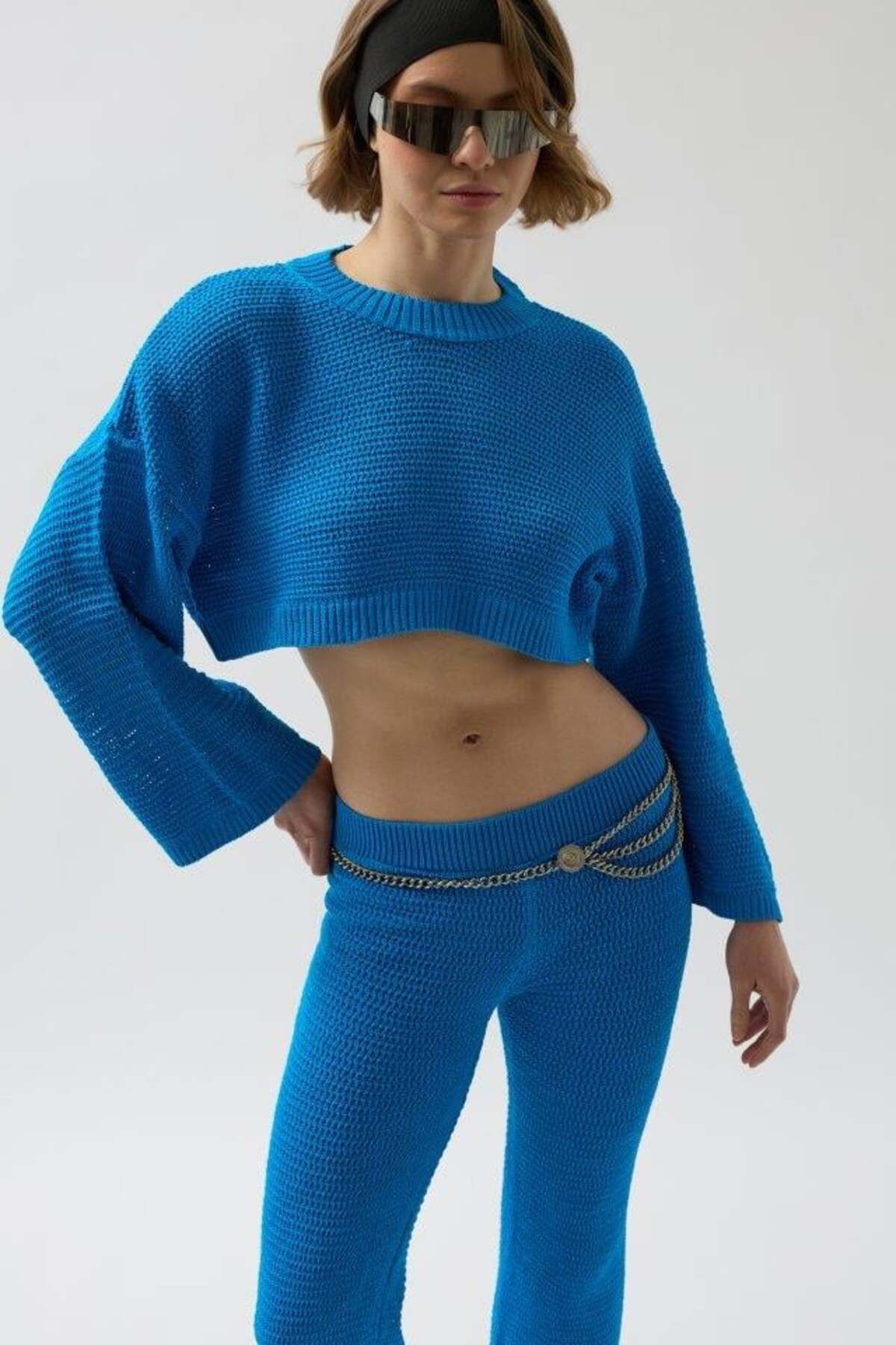 modamtn Oversize Triko Bluz Pantolon Takım
