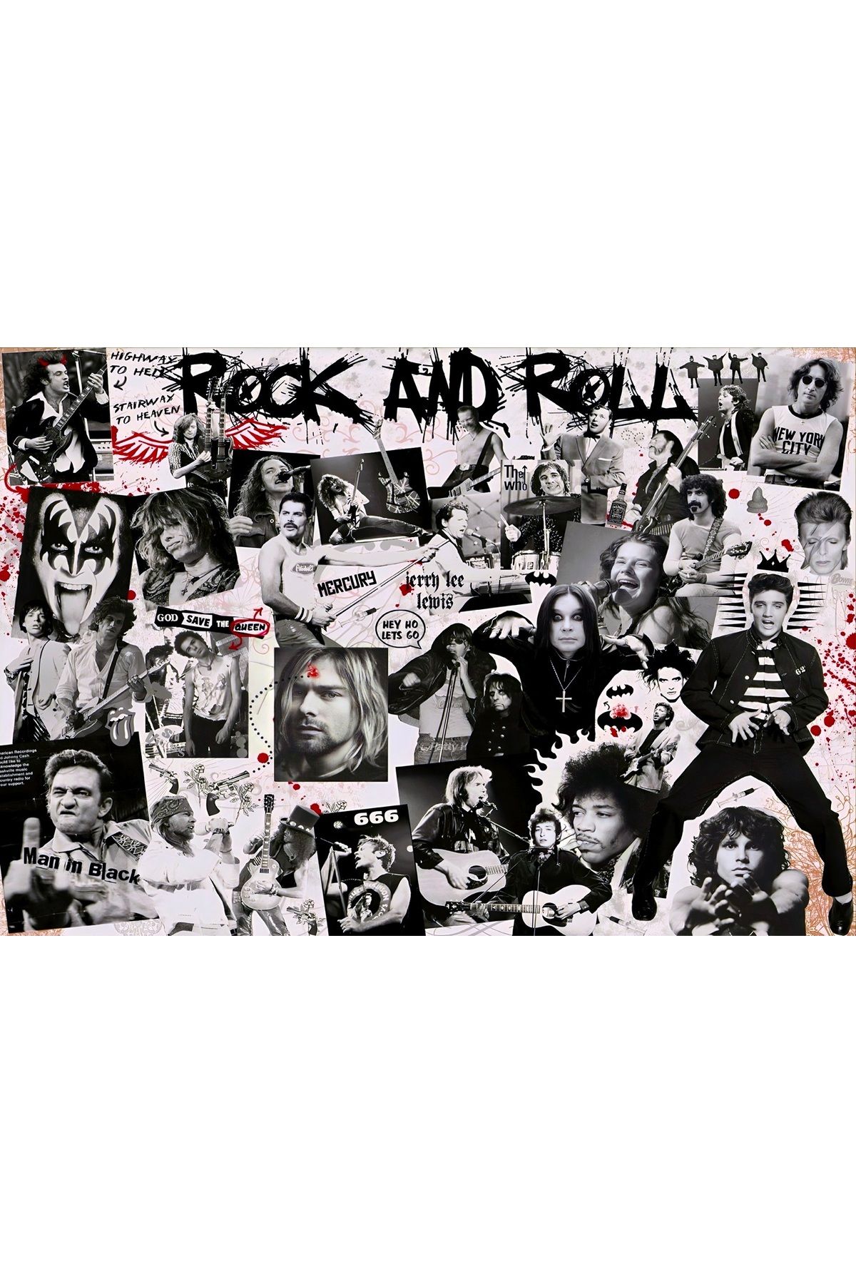 512 STORE Rock And Roll Müzik Duvar Modern Estetik Çerçevesiz Poster