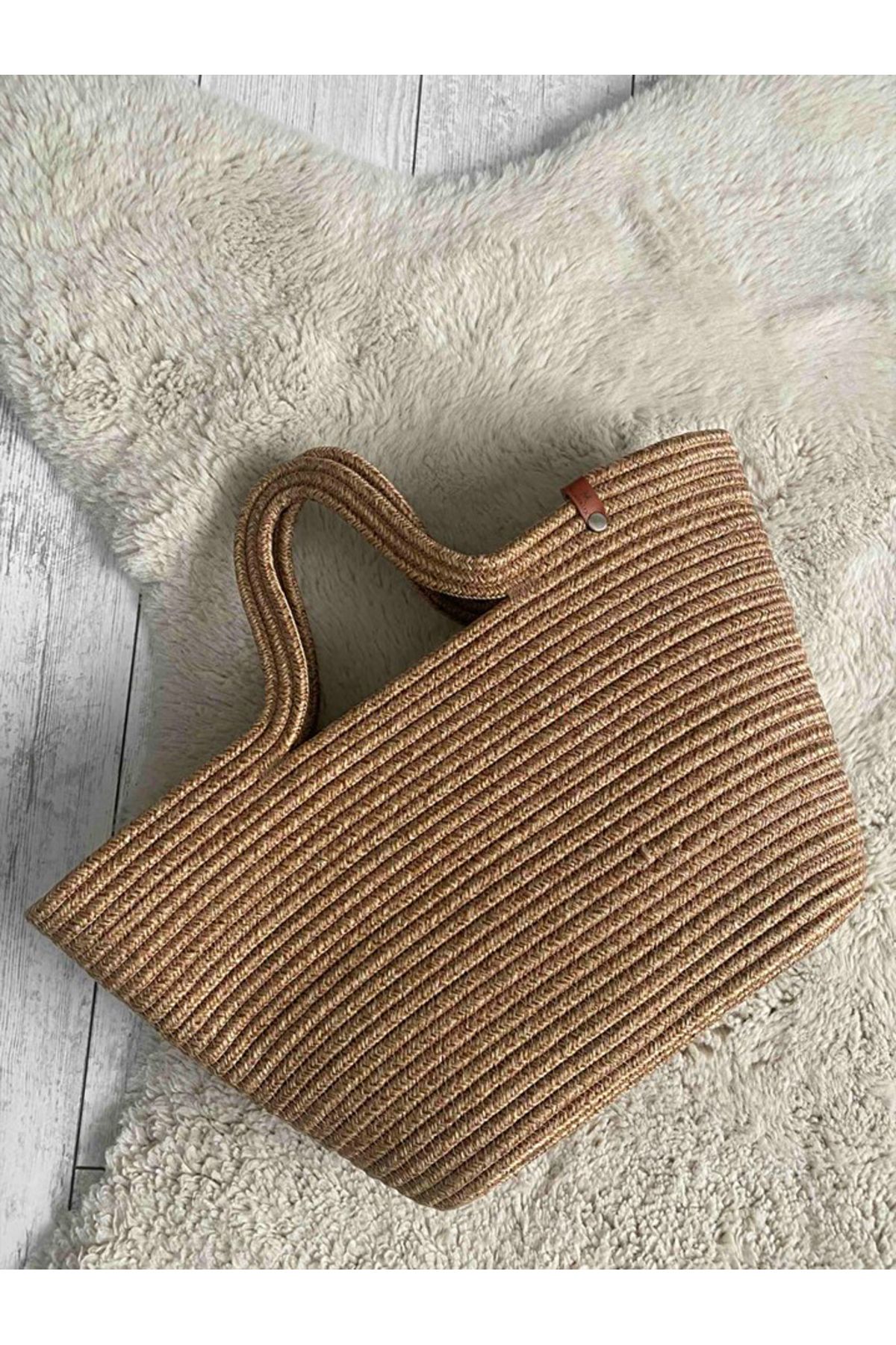Venk Hasır Dokuma Günlük Çanta