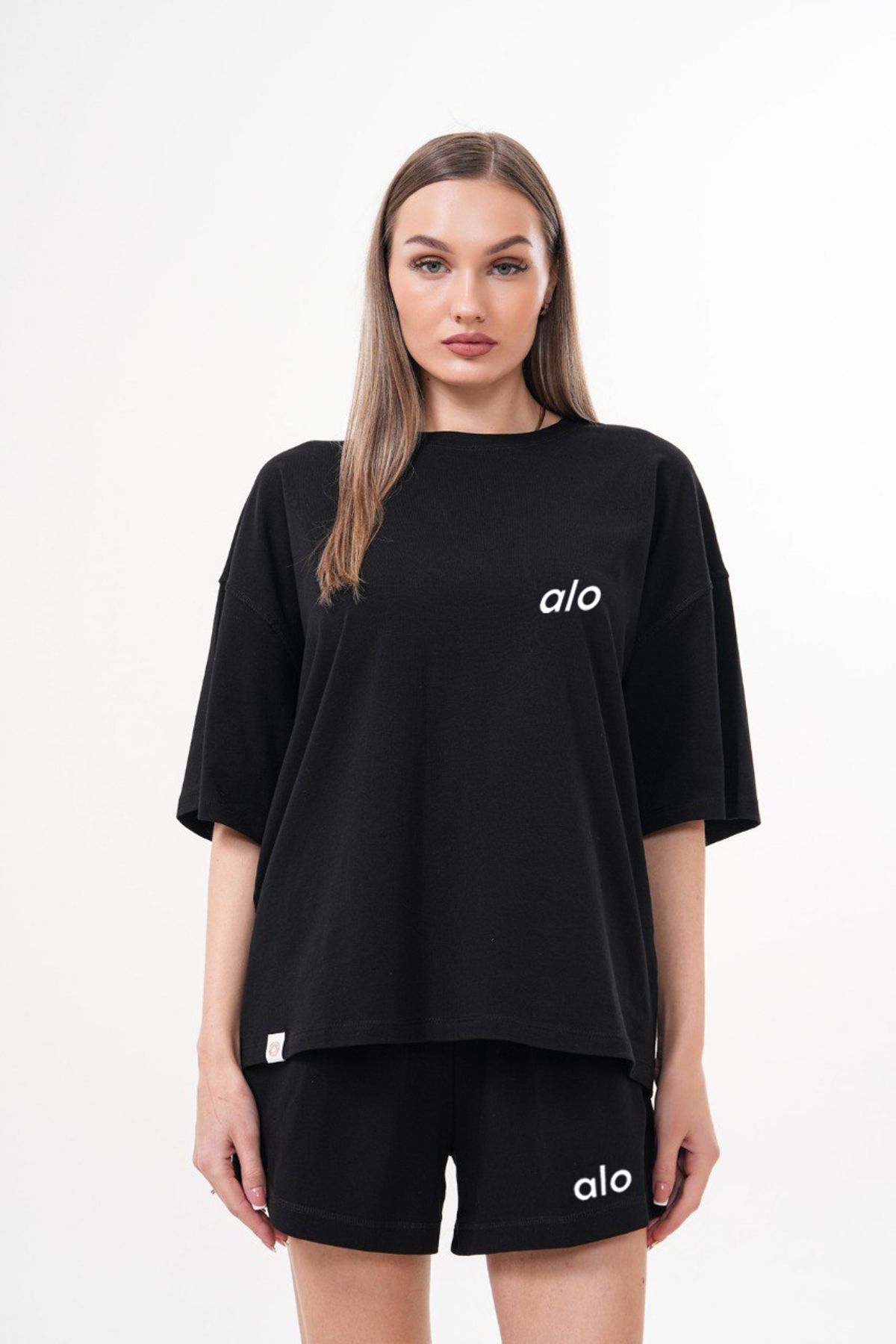ACTIVE MODA - KADIN BASKILI TSHIRT OVERSİZE PAMUKLU
