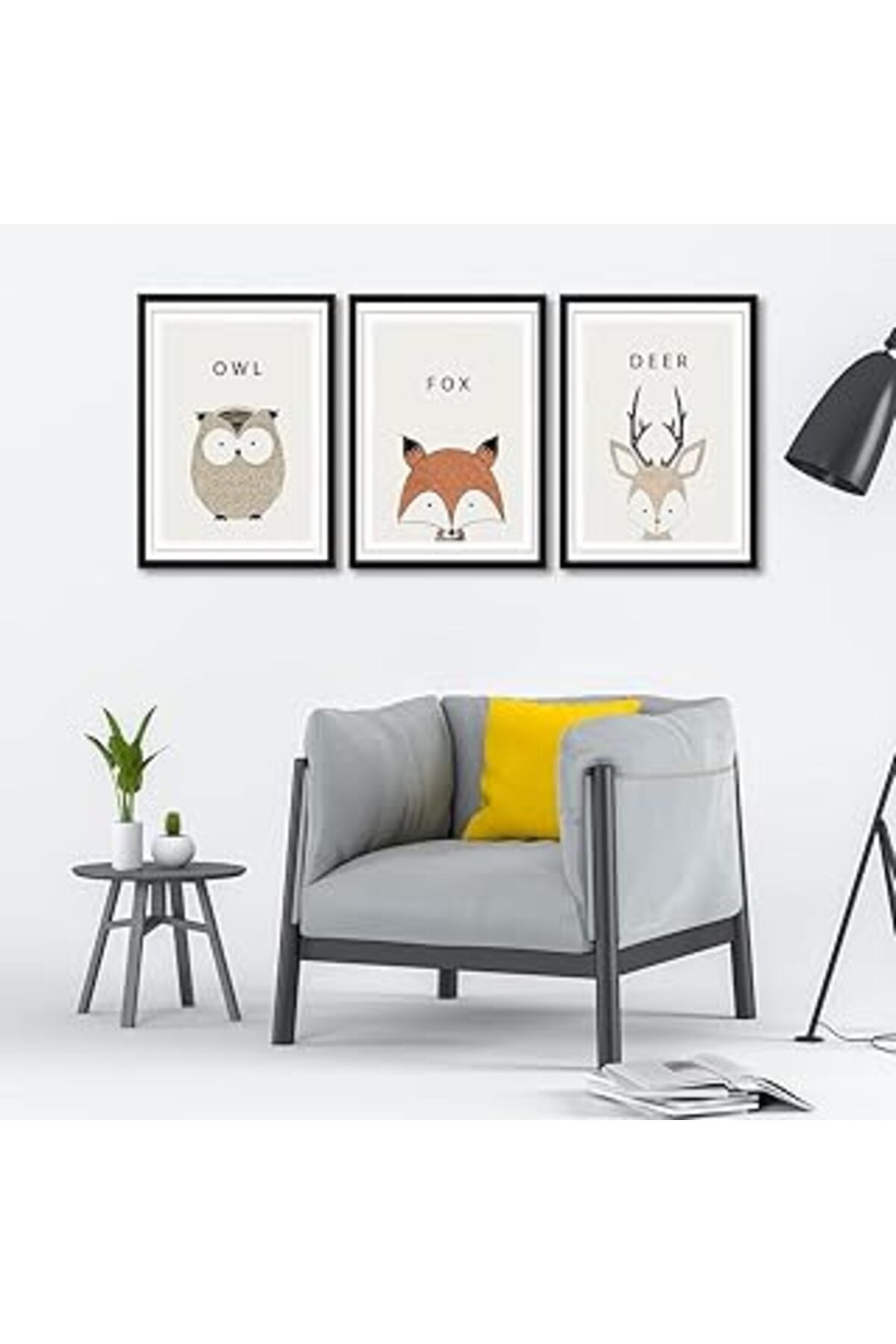 NETWORK ART Tabloshop Animal Seri 3 Parça Çerçeveli Poster 35 X 45Cm (3 Adet)