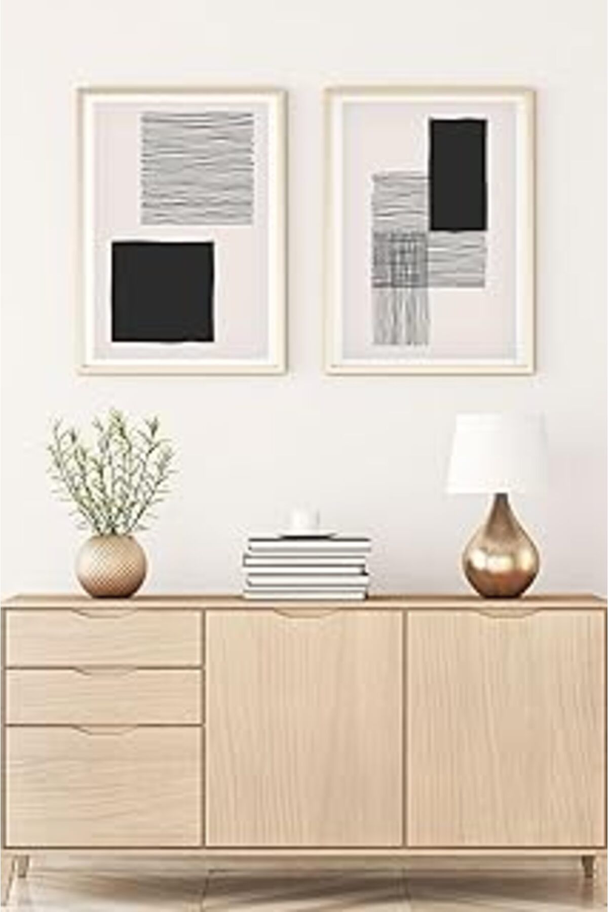 Pazarcan Huhuli Ahşap Çerçeveli Soyut Tablo 70 X 50 Hu41hu41li0145e