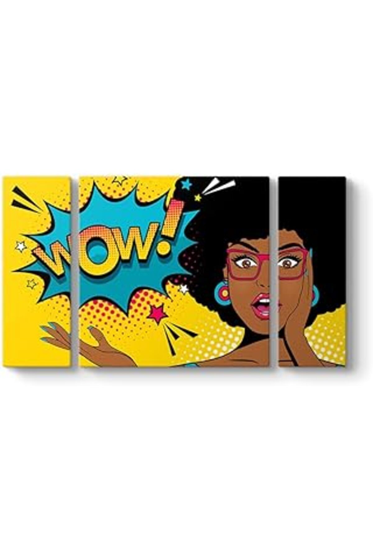 Pazarcan Tabloshop Popart Wow Tablo 126 X 70-3 Parçalı