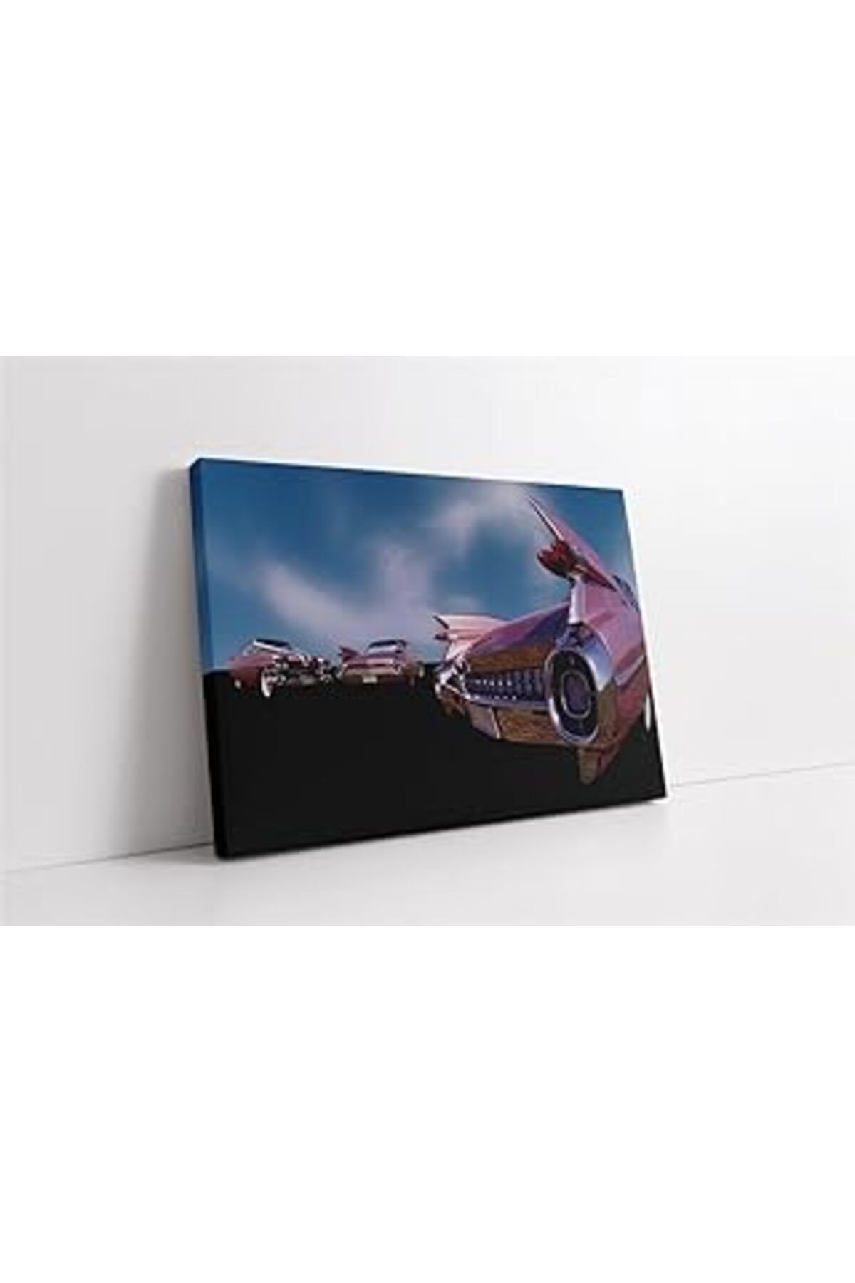 NETWORK ART Tablosan Pembe Klasik Arabalar Kanvas Tablo 50X90 Cm Ka01158