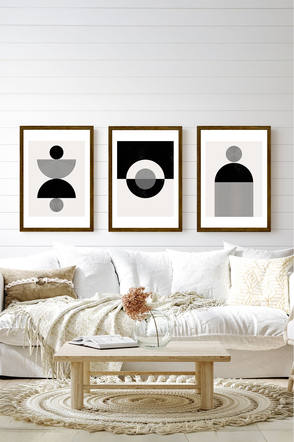 artflow 3 Parça Çerçeve Görünümlü Mdf Tablo Seti