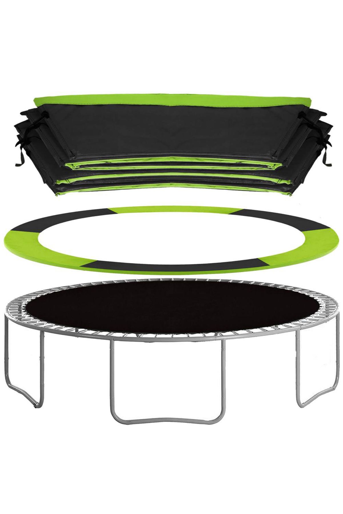 SERSIMO-Spring protection for trampoline with a diameter of 366 cm, Green and Black 6