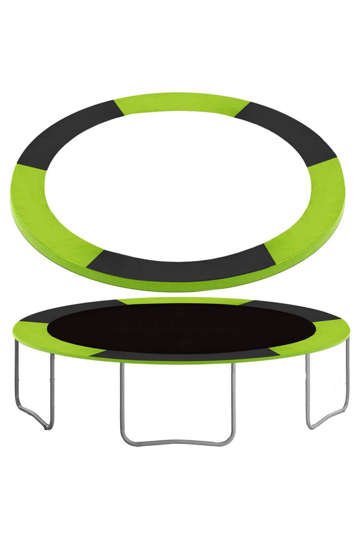 SERSIMO-Spring protection for trampoline with a diameter of 366 cm, Green and Black 1