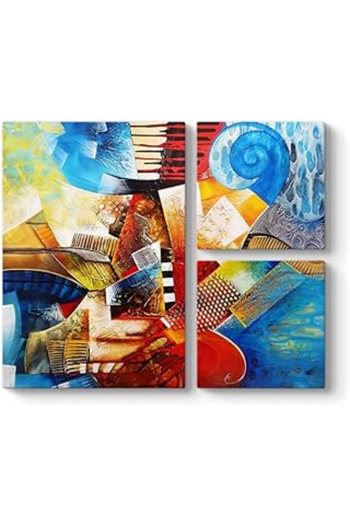 NETWORK ART Tabloshop Astral Soyut Tablo 88 X 73-3 Parçalı