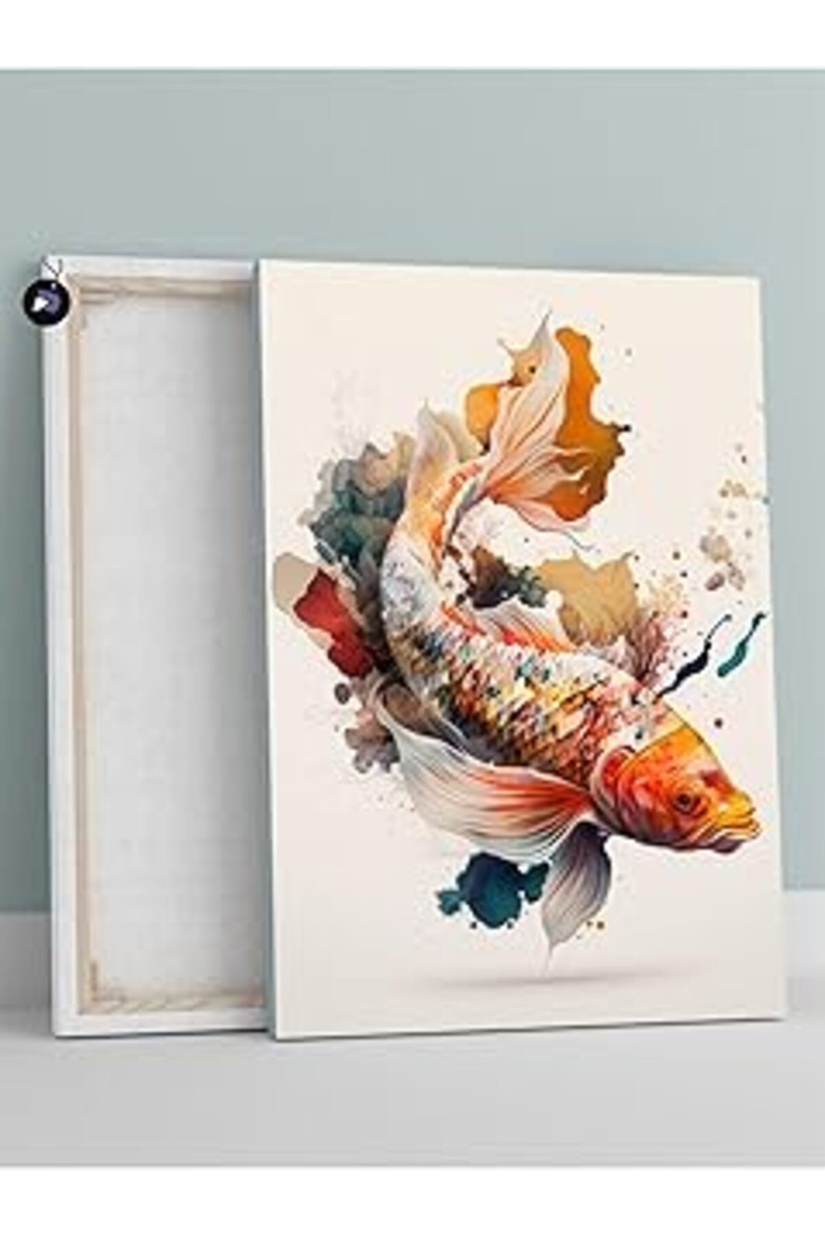 Mu Art Ahşap Postermanya (Pster21140) Koi Japon Balığı Hayvan Kanvas Tablo 21 X 30
