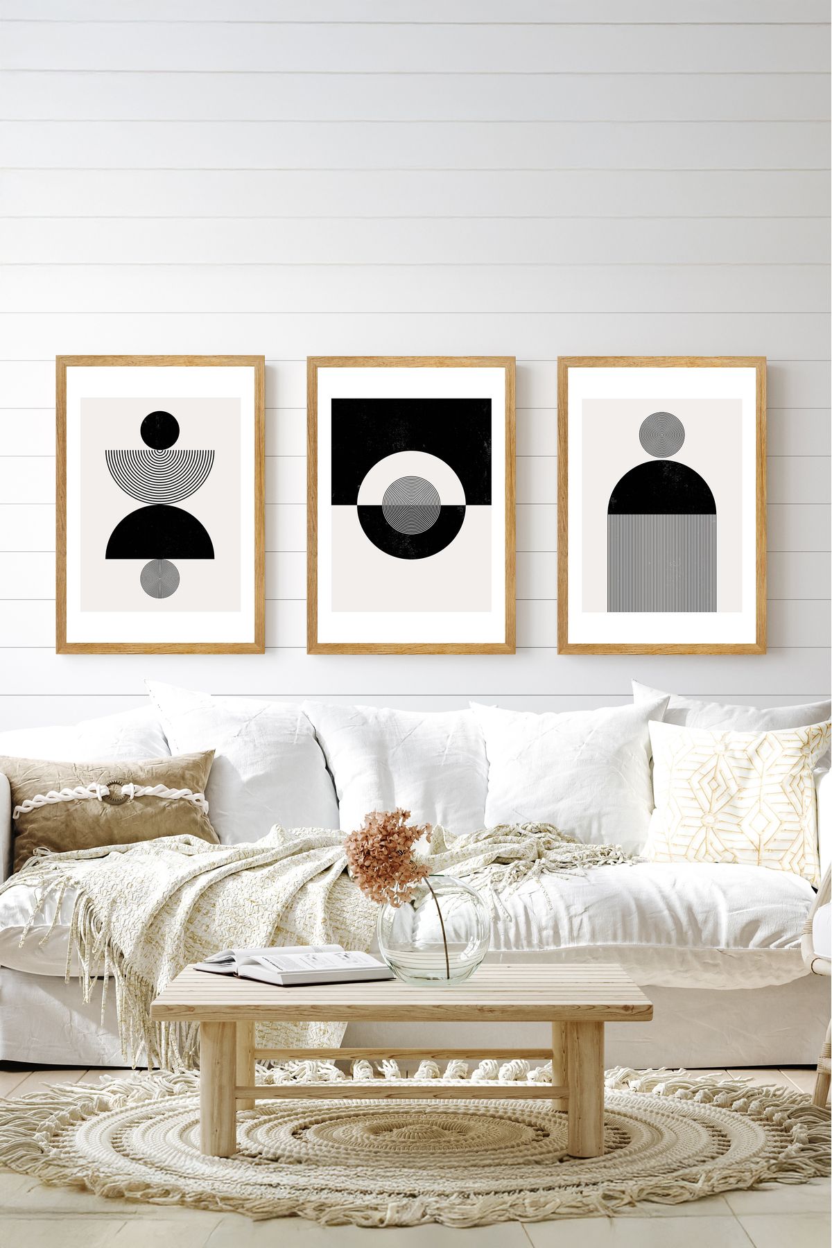 artflow 3 Parça Çerçeve Görünümlü Mdf Tablo Seti