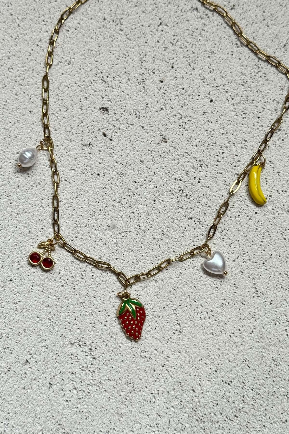 AMORE.İST STORE Çelik Summer Charm Kolye
