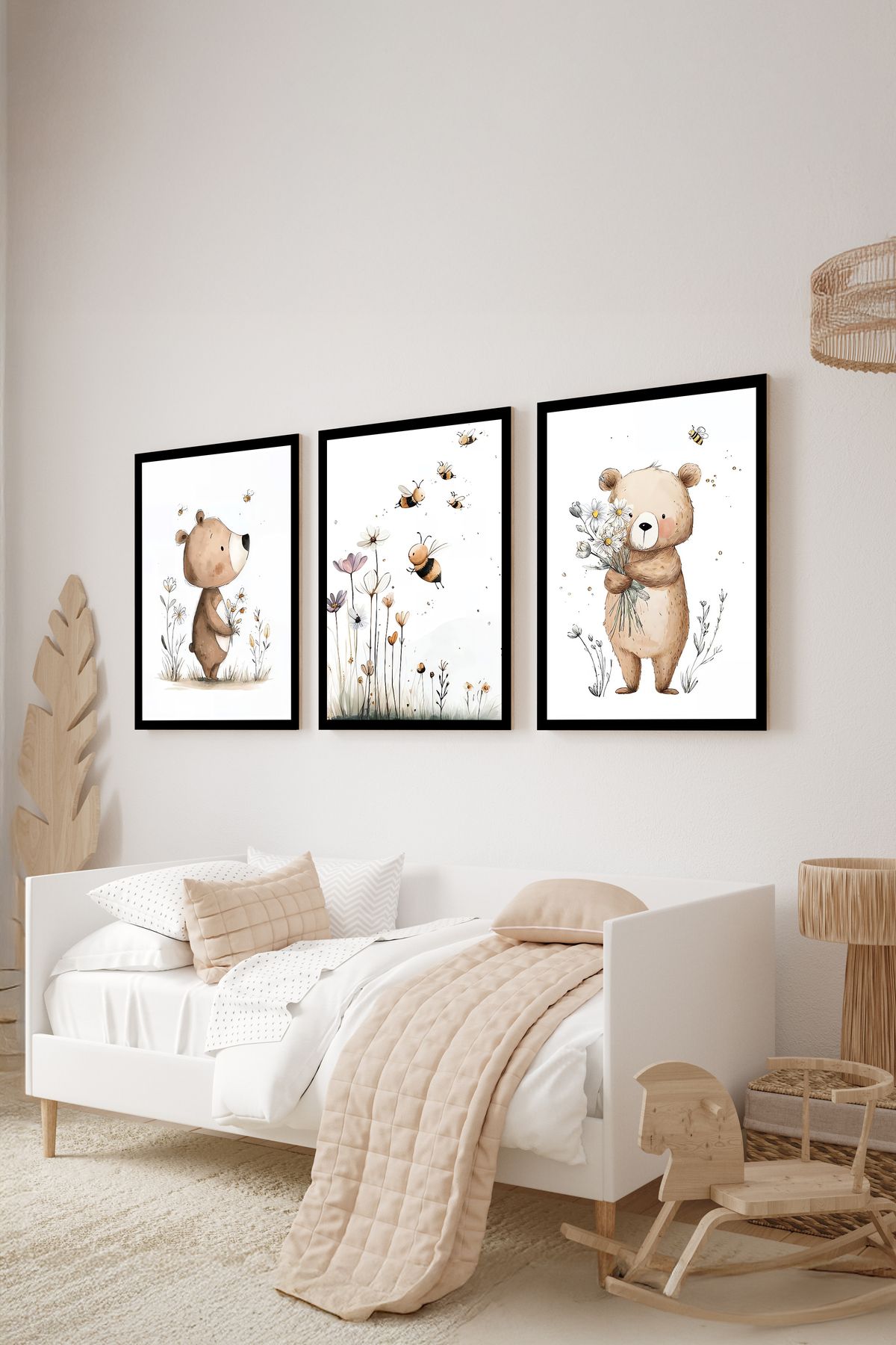 artflow 3 Parça Çerçeve Görünümlü Mdf Tablo Seti