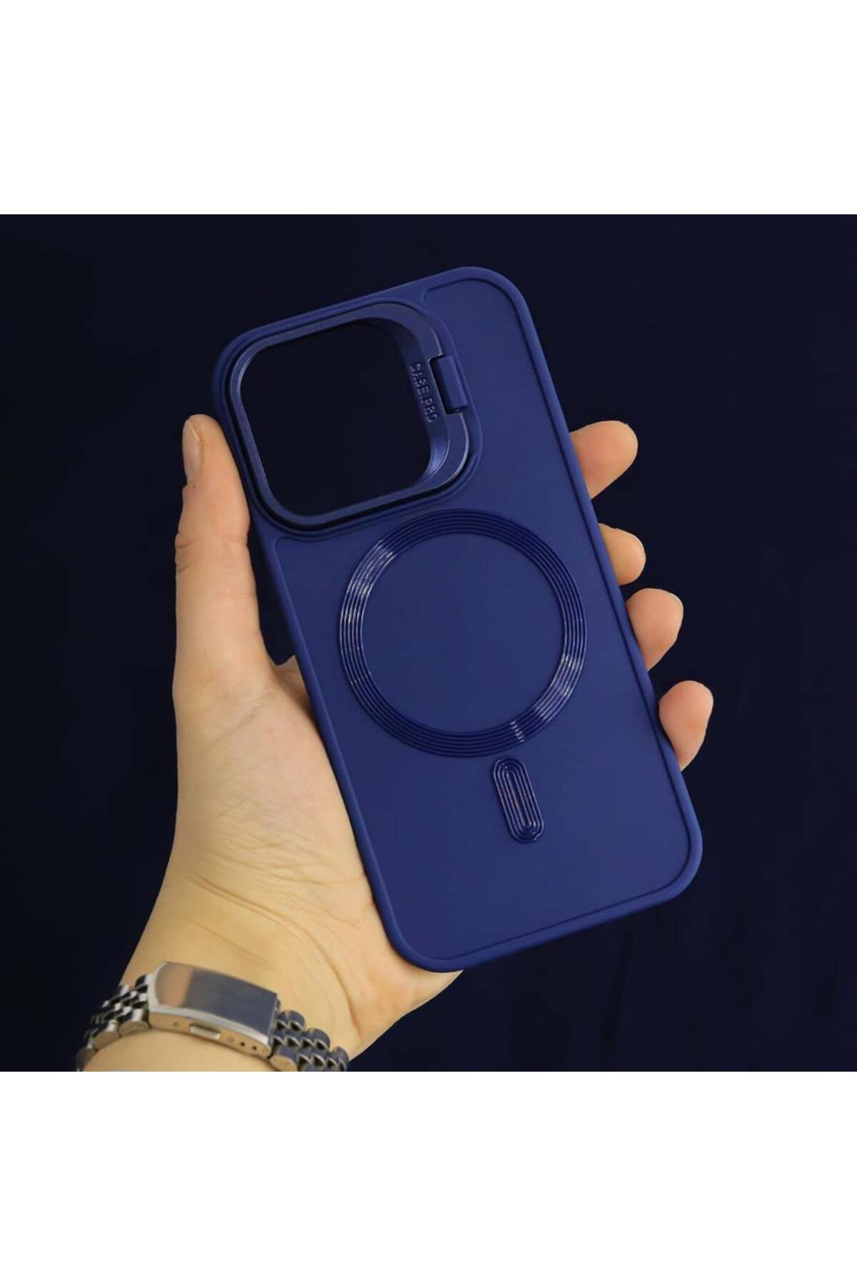 Case&Case iPhone 16 Uyumlu Standlı Silikon Yumuşak Magsafe Kılıf
