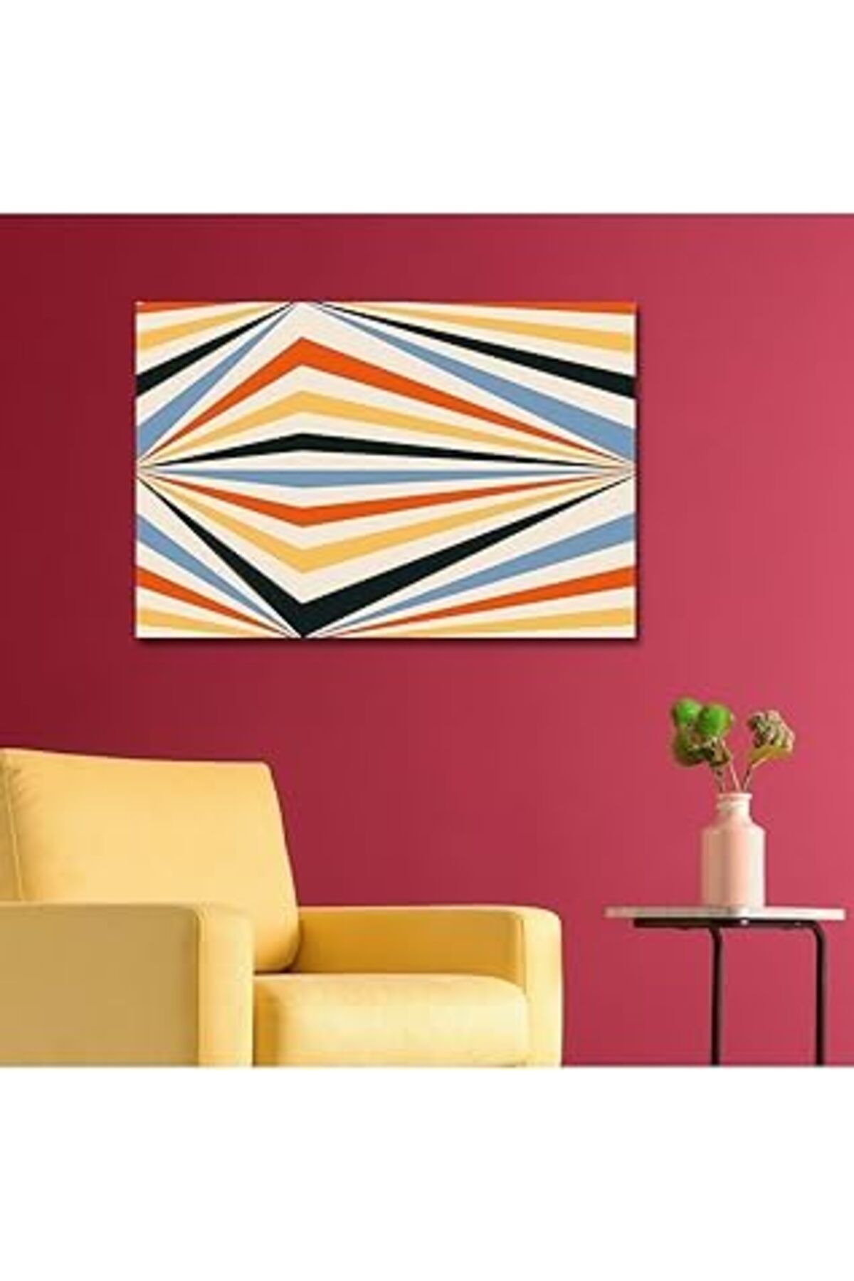 Pazarcan Gaagart Tekli Yatay Kanvas Tablomsoyut Çizgisel Geometrik Şekil 60 X 40 Gartnm8453