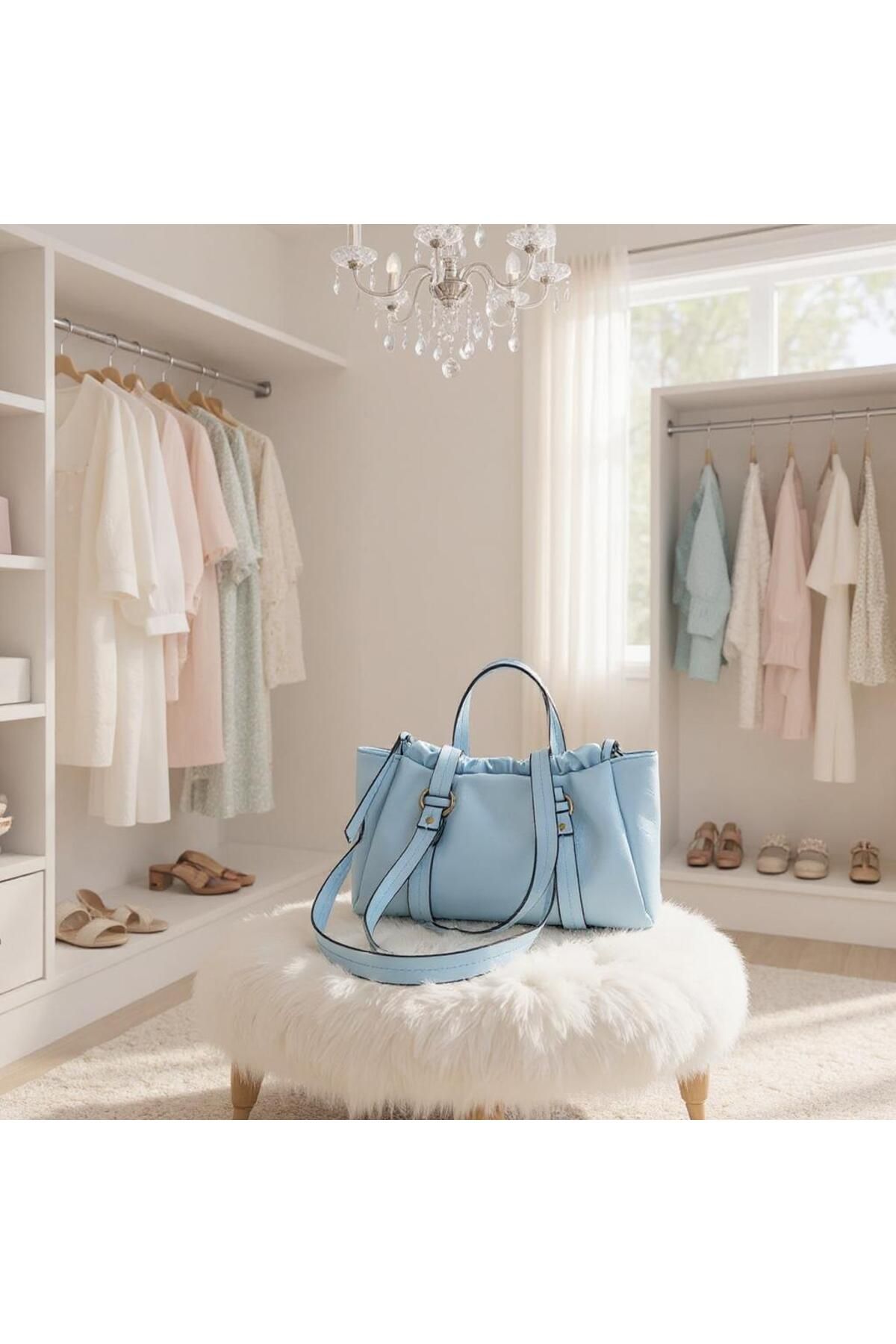 Besa Bags Grande Model Bordo Omuz Çantası