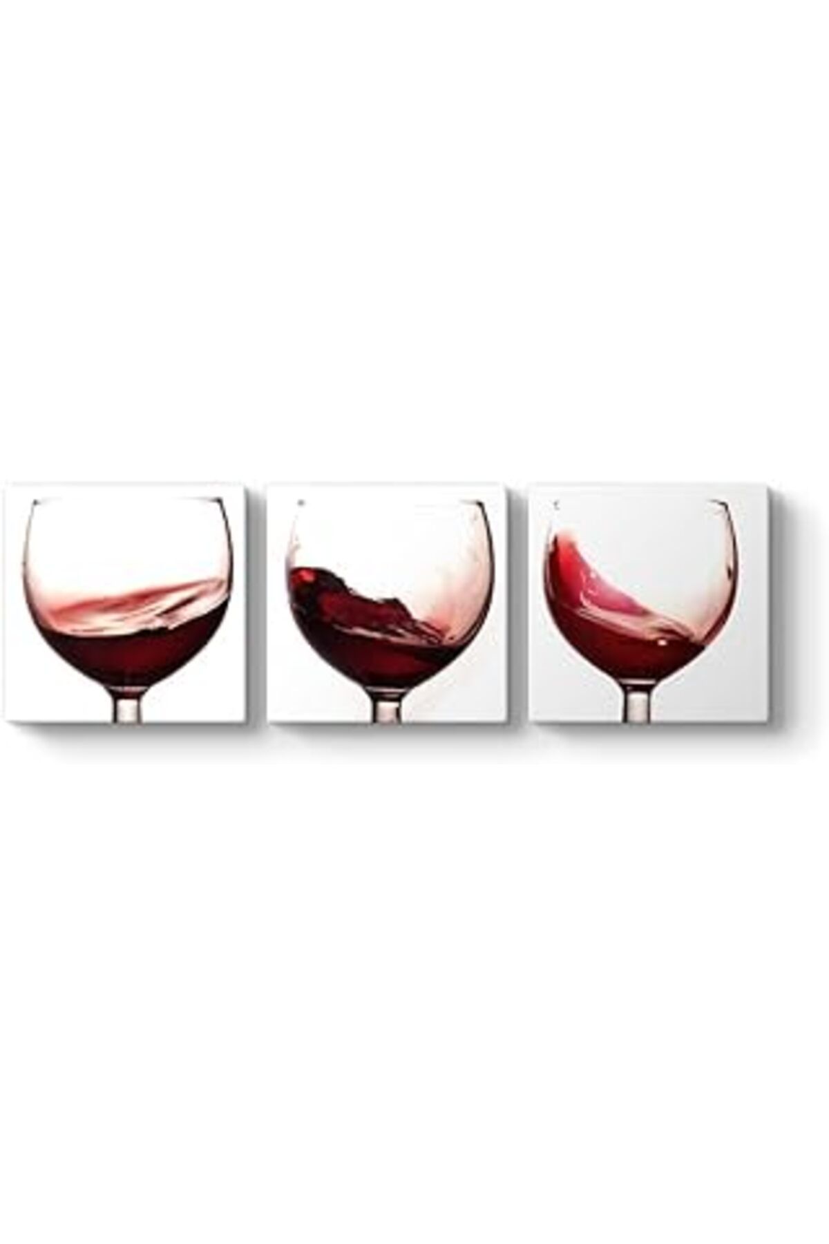 Pazarcan Tabloshop Şarap Kadehleri Panorama Tablo 126 X 40-3 Parçalı